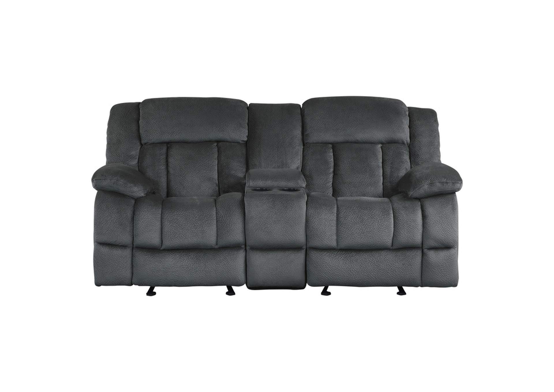 Double Glider Reclining Love Seat with Center Console,Homelegance