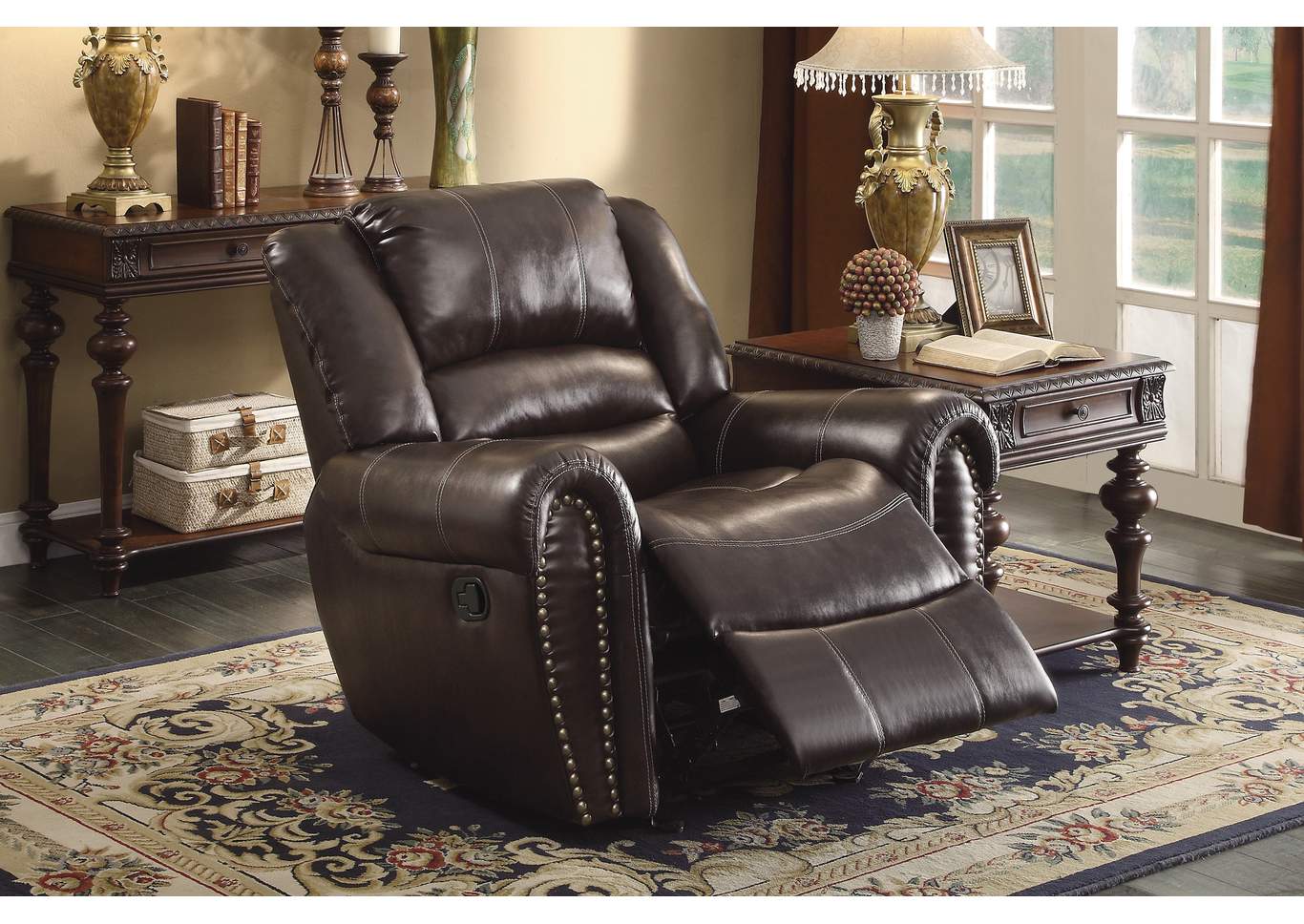 Brown Glider Reclining Chair,Homelegance