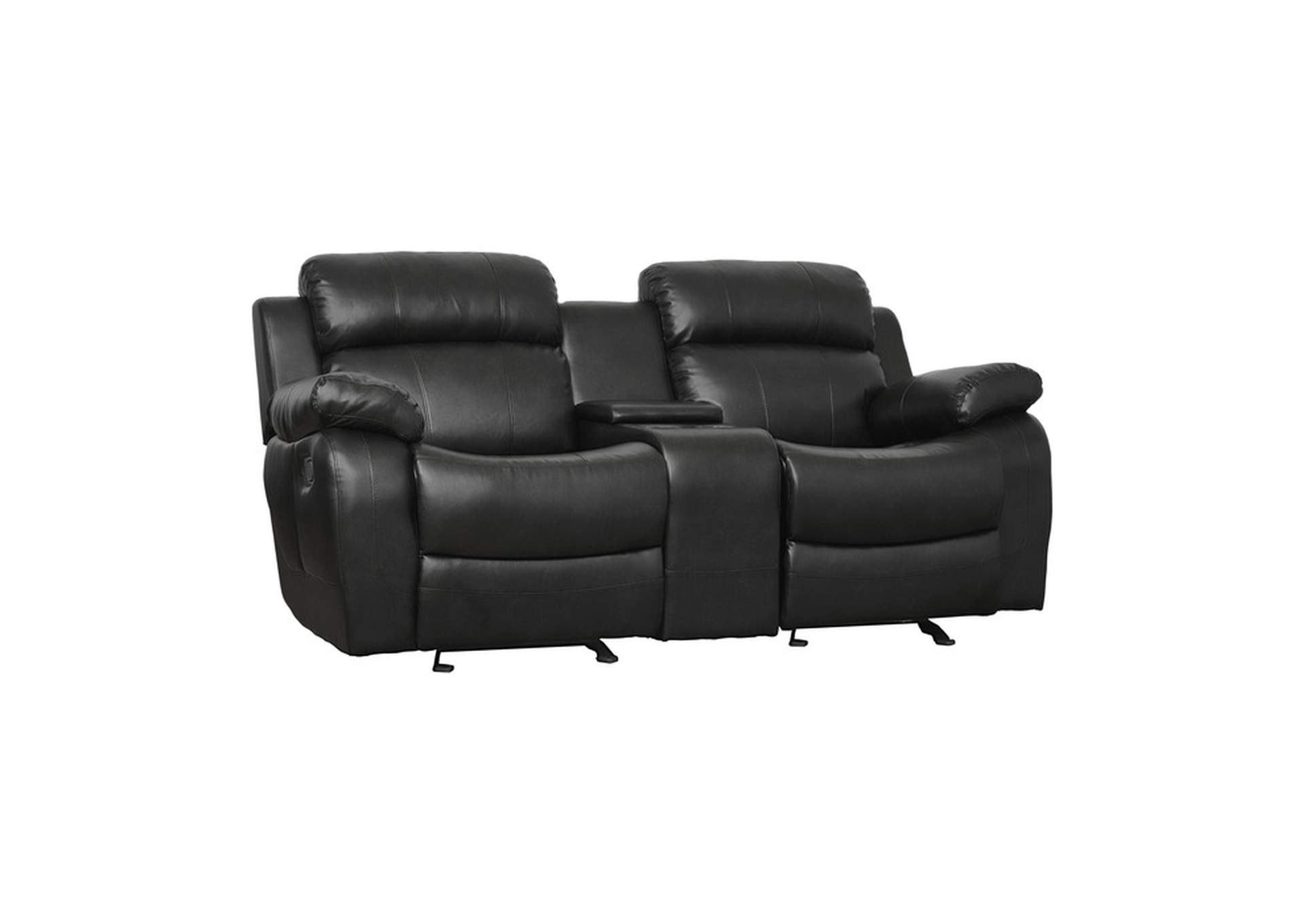 Marille Double Glider Reclining Love Seat with Center Console,Homelegance