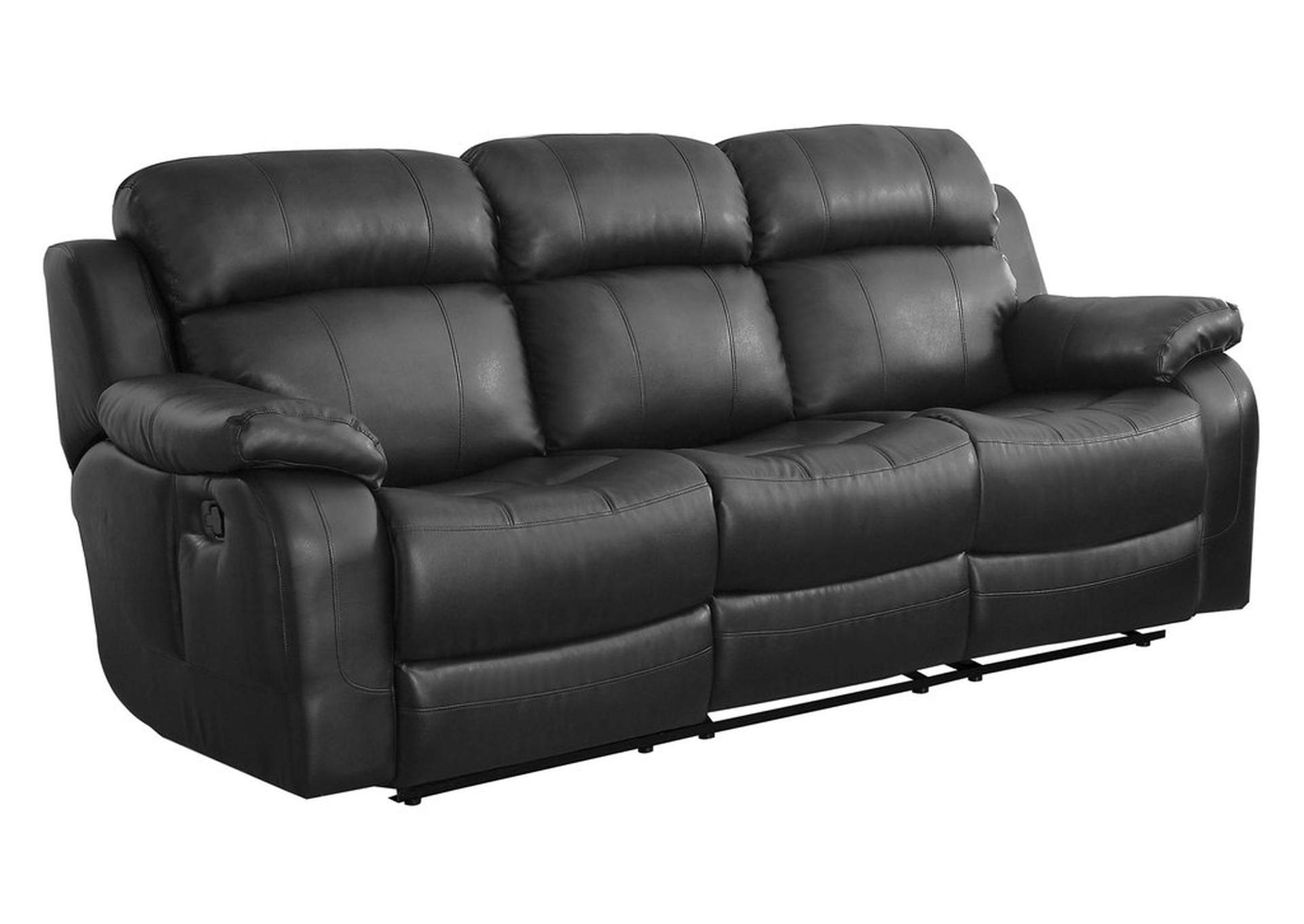 Sofa; Rclnr; Drop C.Hlder; Blk,Homelegance