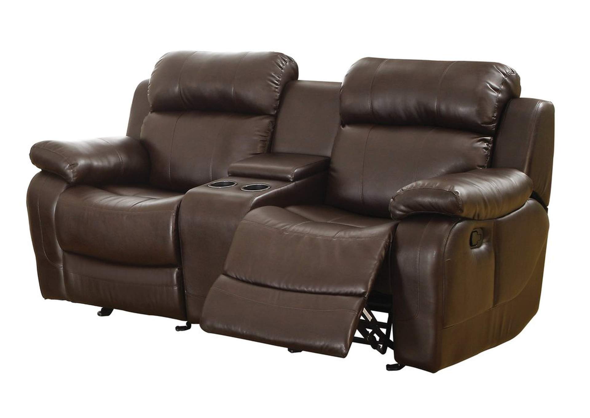 Brown Ls; Glider Rclnr; C.Console;Brw,Homelegance