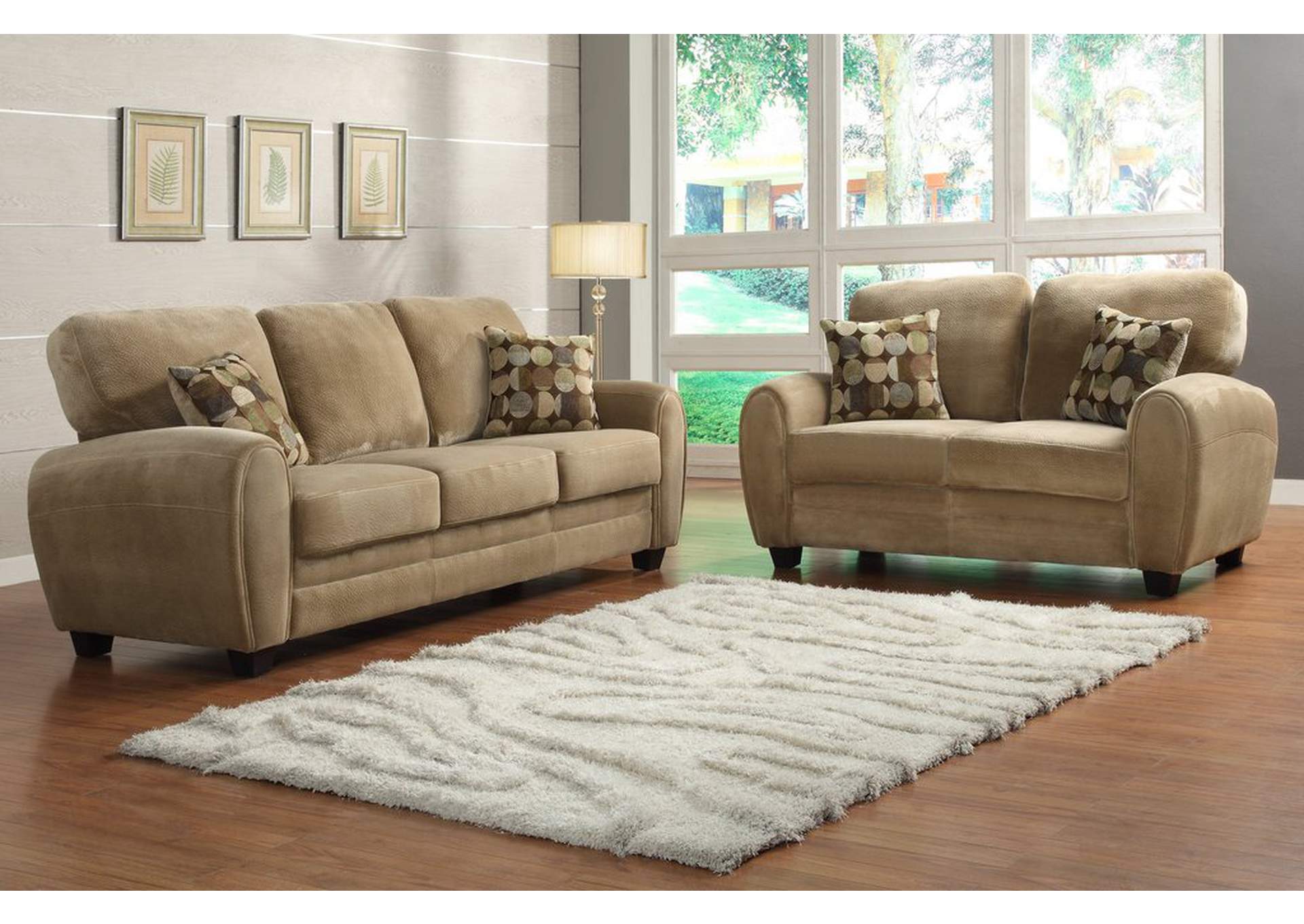 Brown Chair; Plush Microfiber,Homelegance