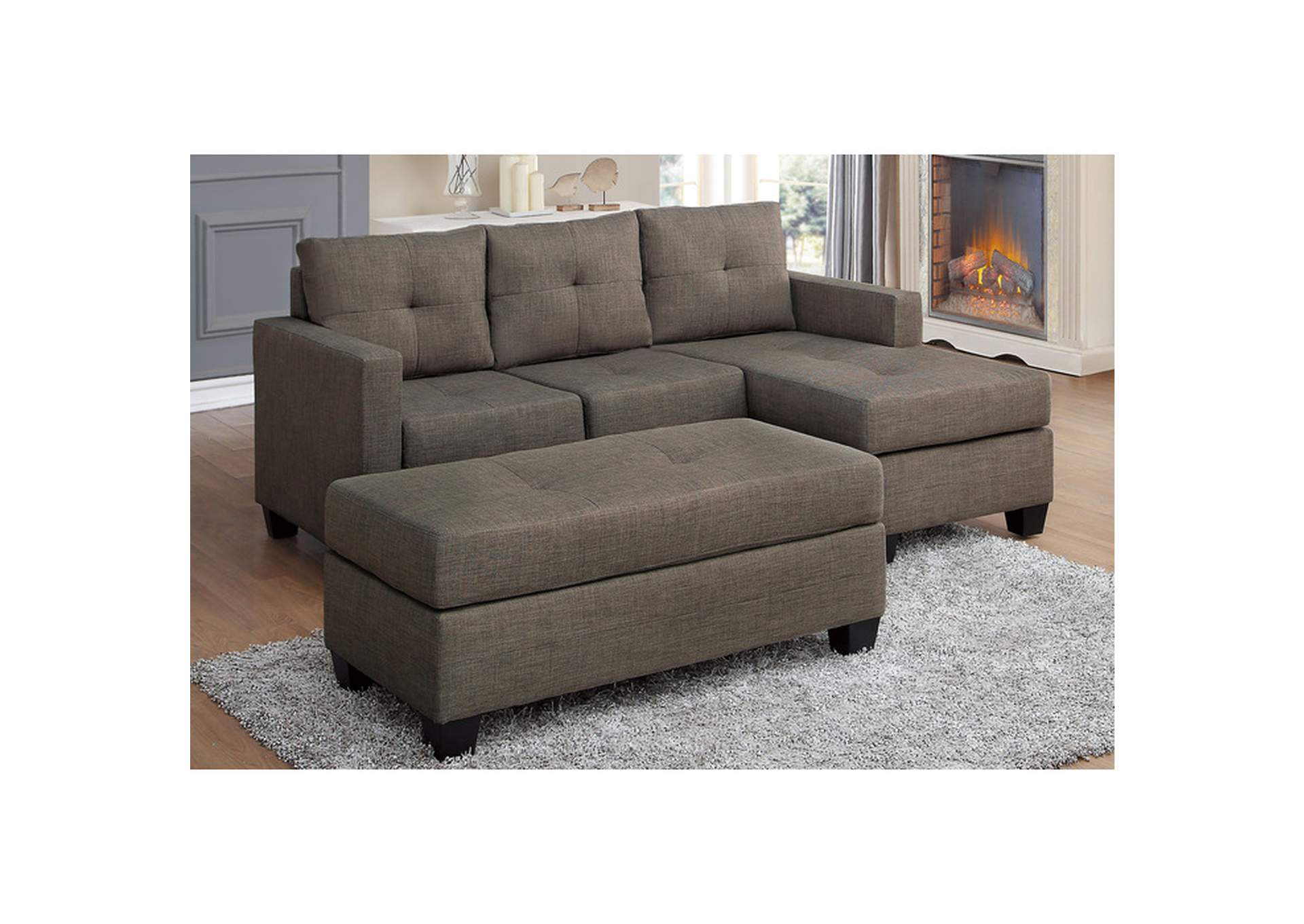 Phelps Ottoman,Homelegance