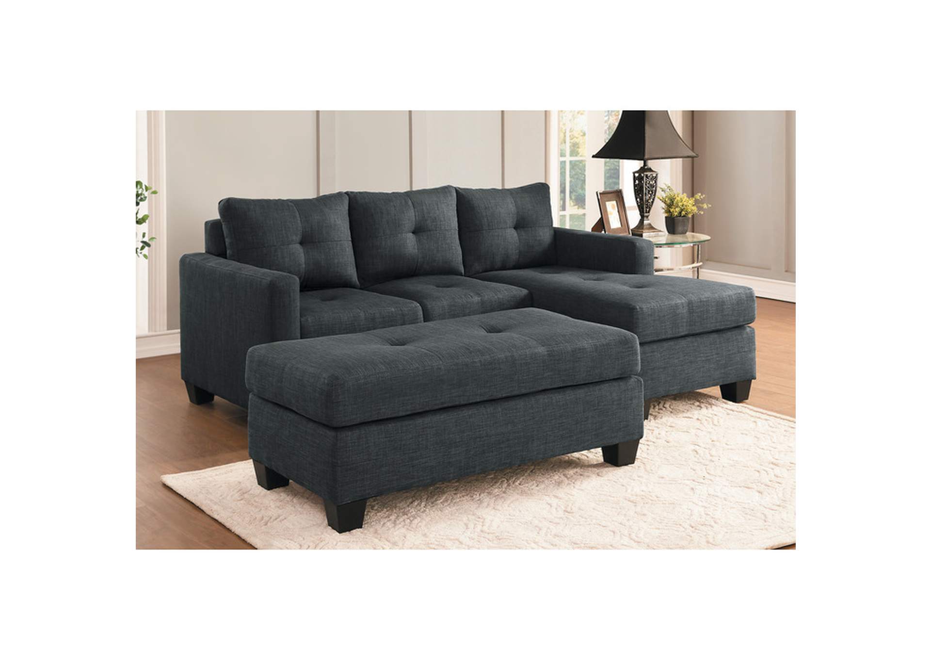 Phelps Ottoman,Homelegance