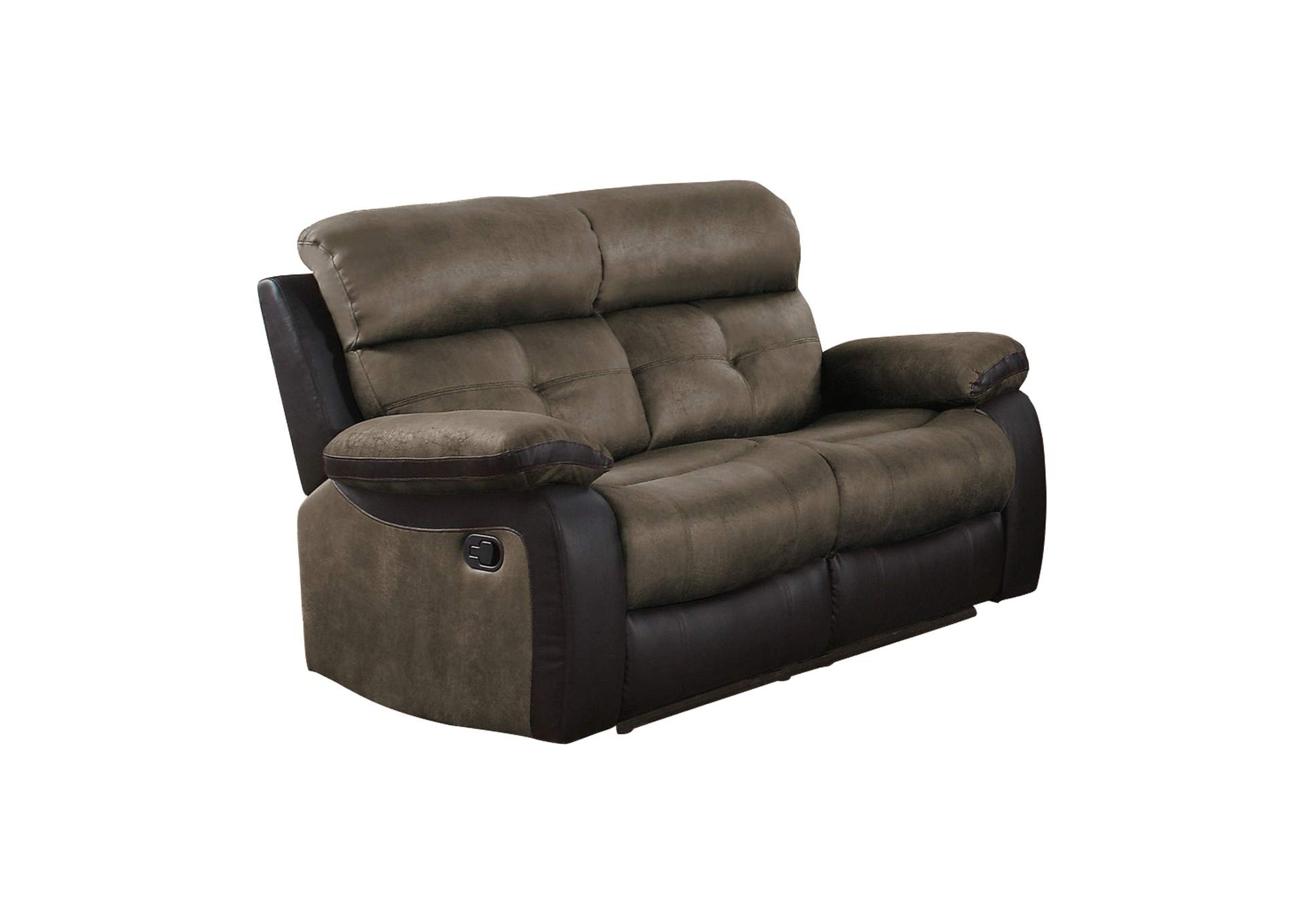 Brown Double Reclining Love Seat,Homelegance