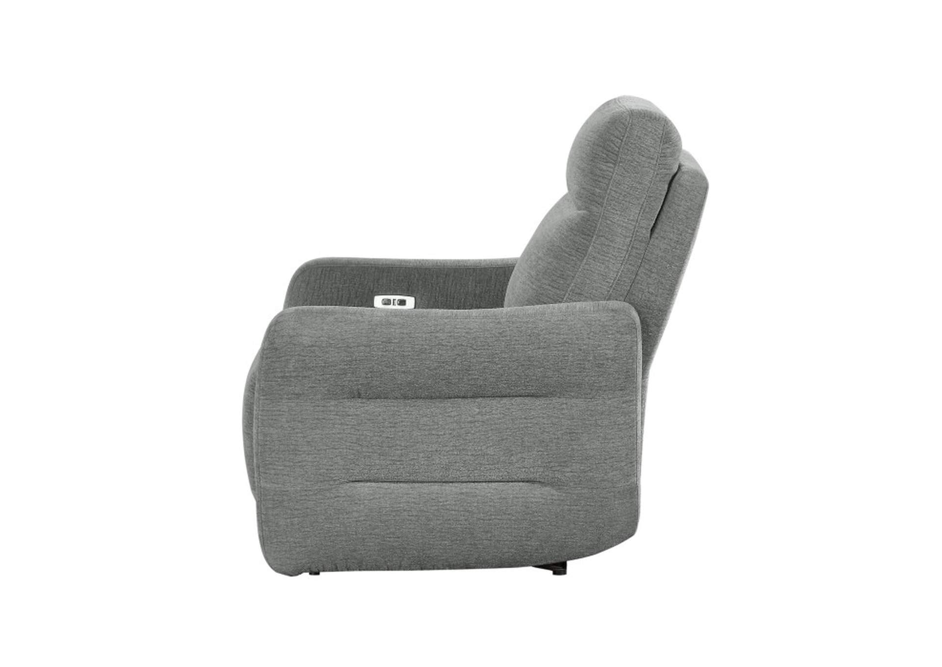 Edition Power Lay Flat Reclining Chair with Power Headrest and USB Port,Homelegance