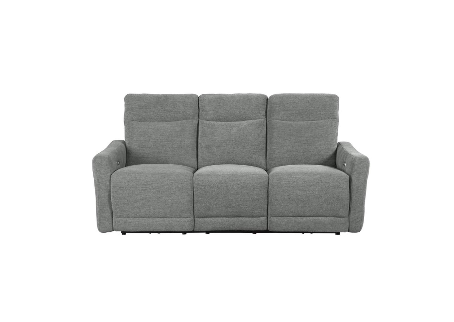 Edition Power Double Lay Flat Reclining Sofa with Power Headrests and USB Ports,Homelegance