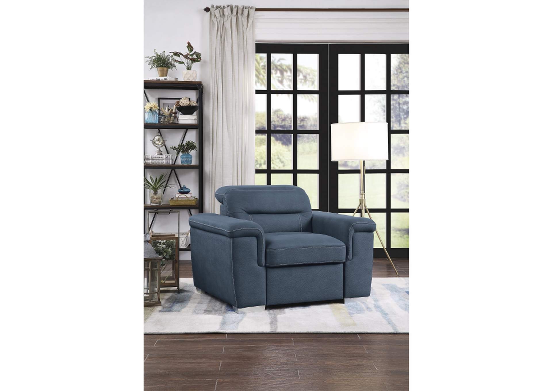 Alfio Chair with Pull-out Ottoman,Homelegance