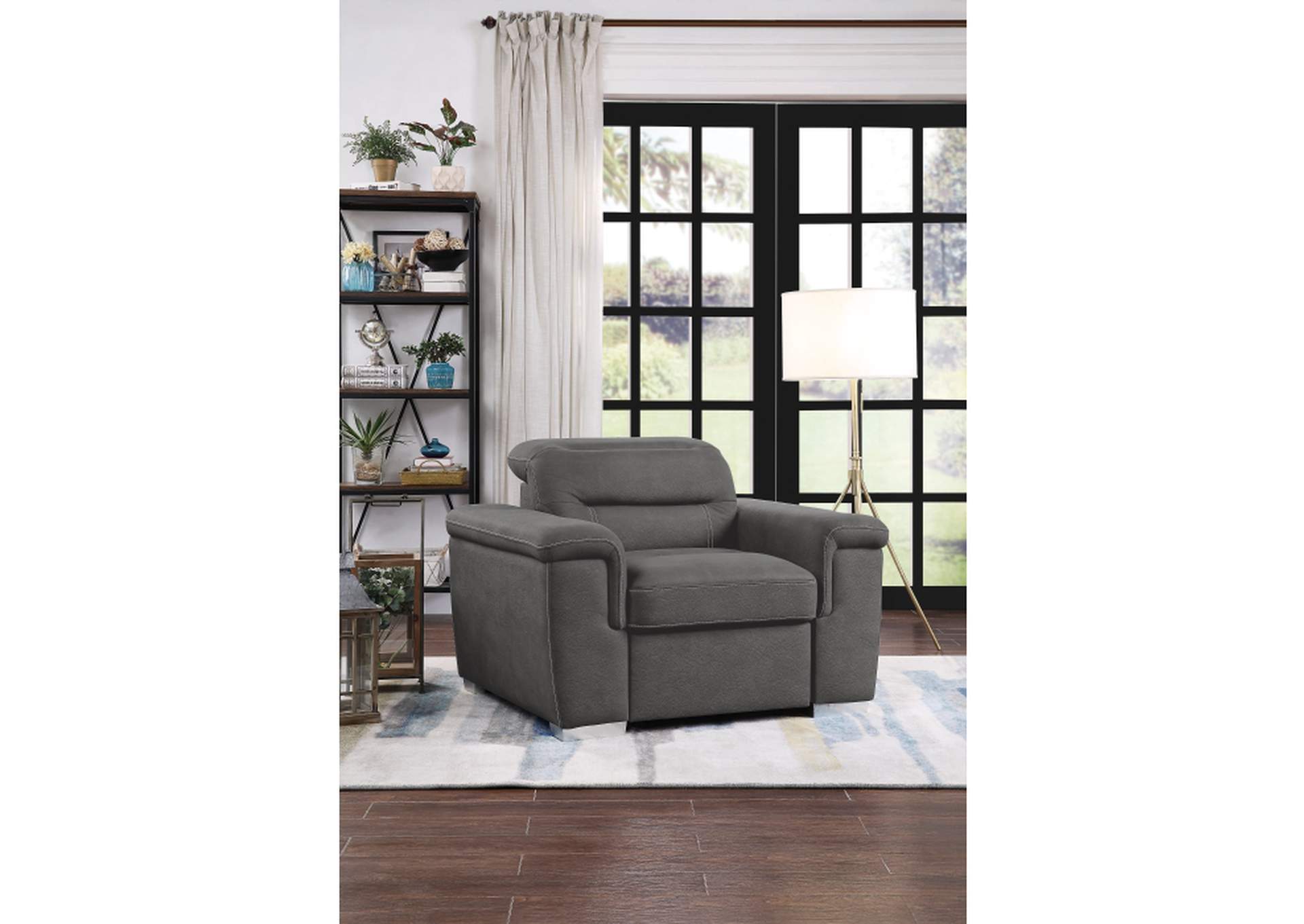 Alfio Chair with Pull-out Ottoman,Homelegance