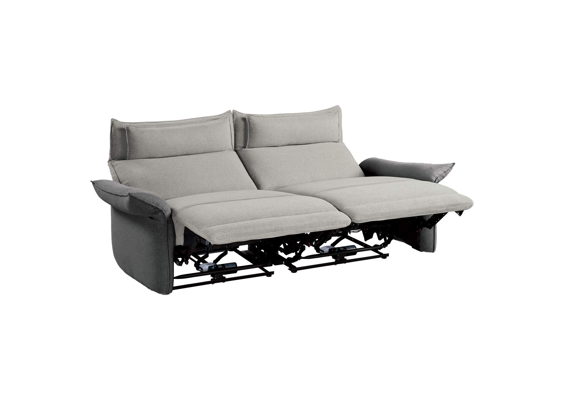 2-Tone Power Double Reclining Love Seat with Power Headrests,Homelegance