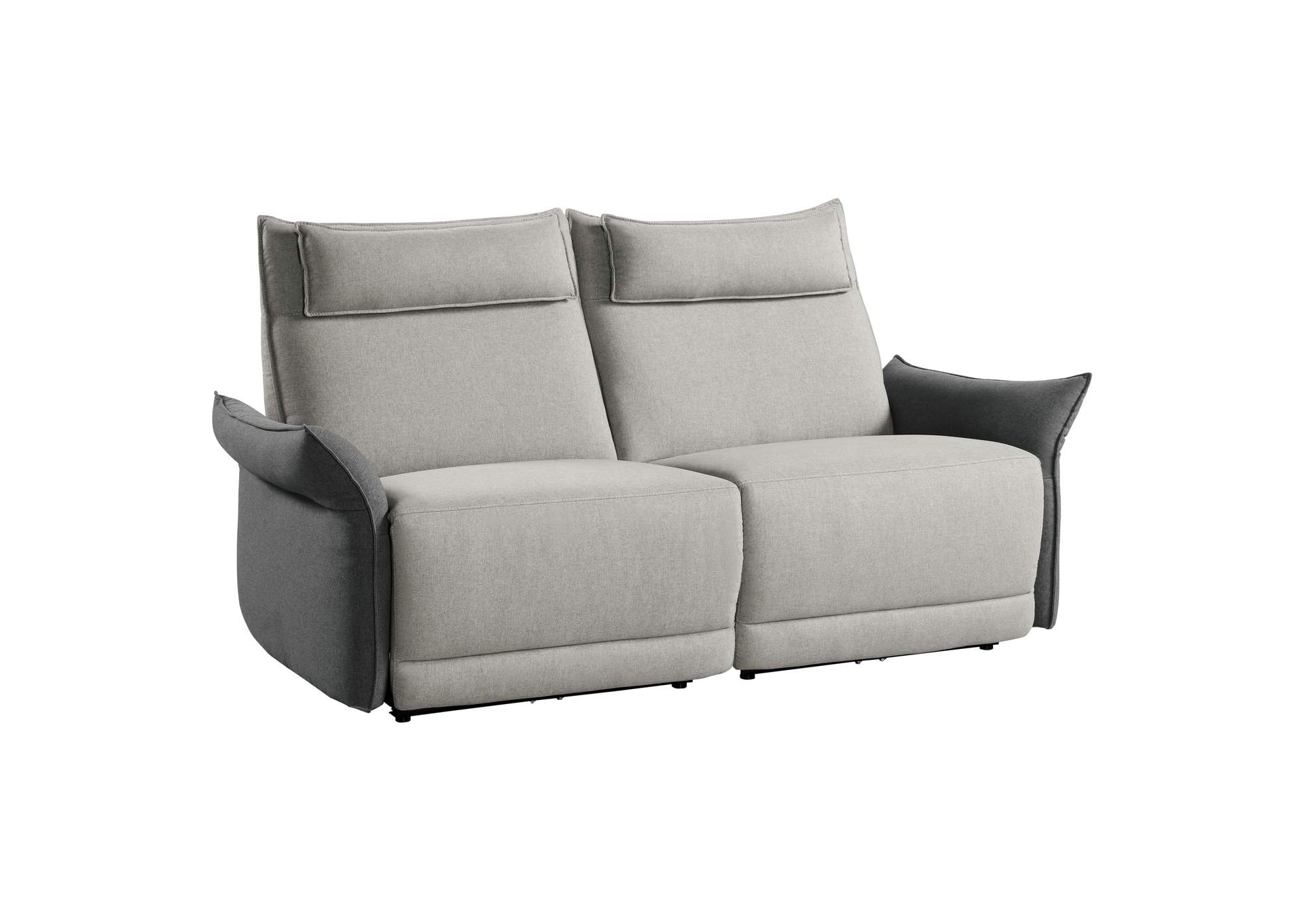 2-Tone Power Double Reclining Love Seat with Power Headrests,Homelegance