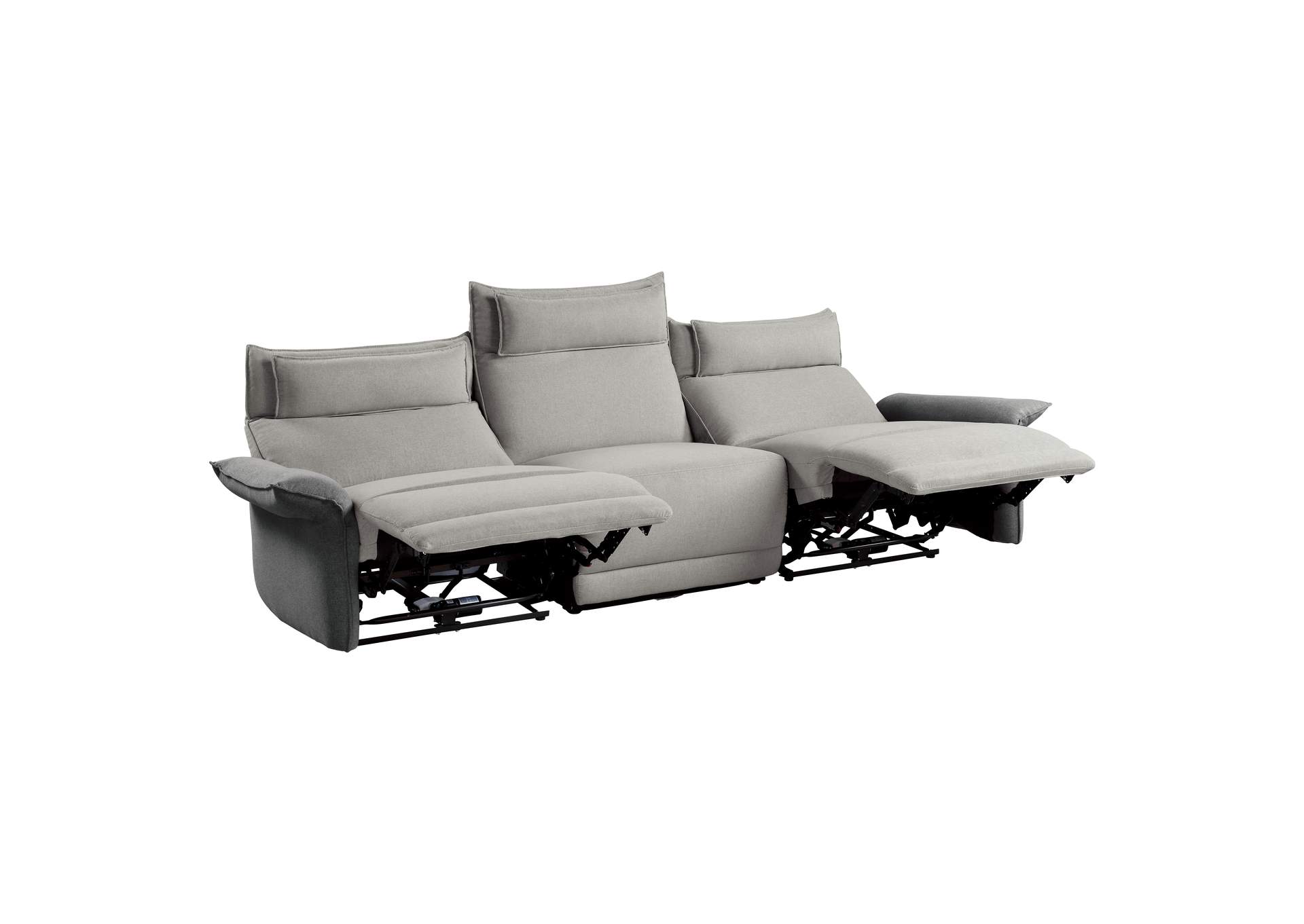 2-Tone Power Double Reclining Sofa with Power Headrests,Homelegance