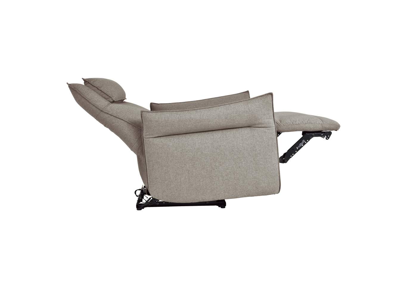 Taupe Power Reclining Chair with Power Headrest,Homelegance