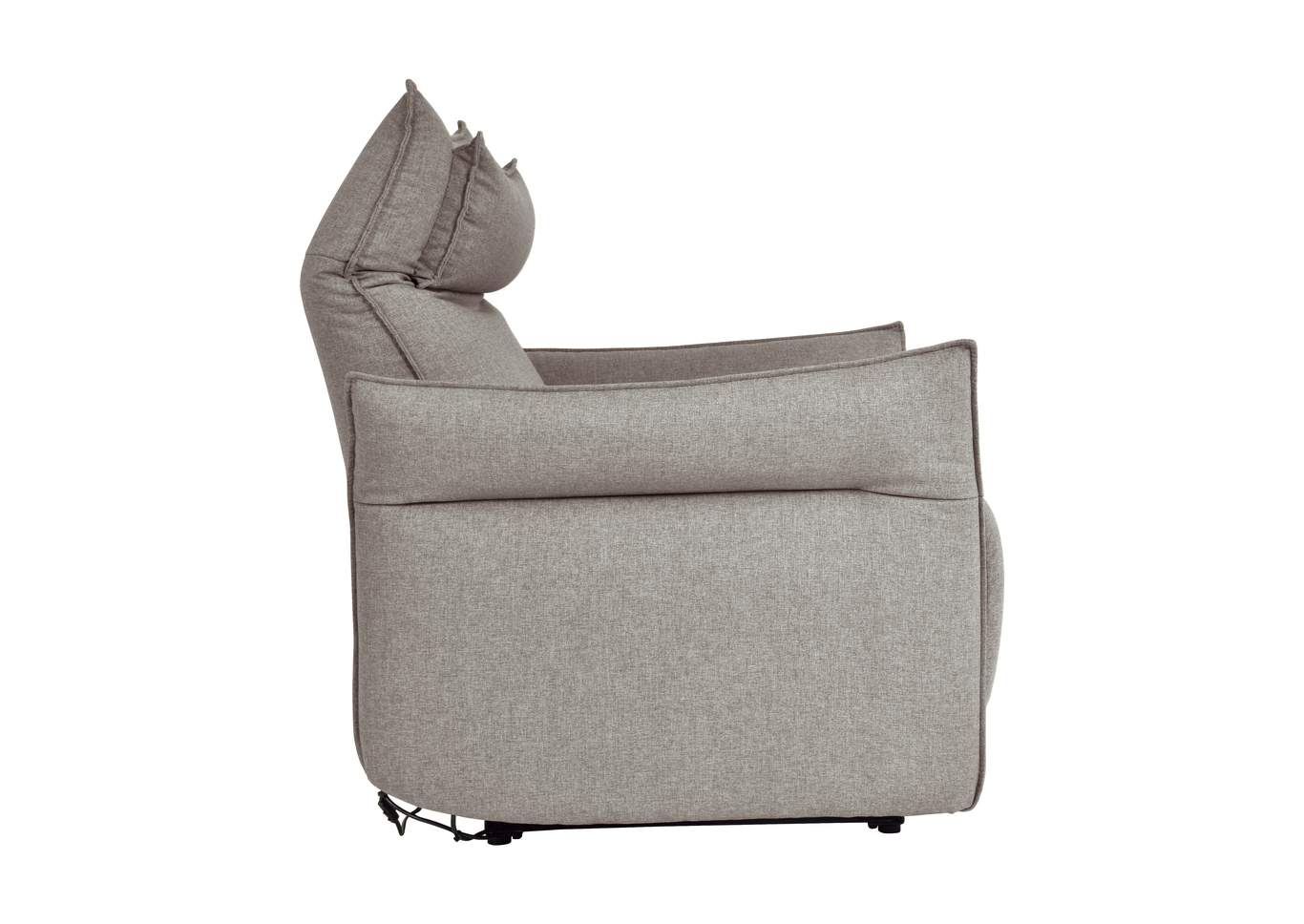 Taupe Power Reclining Chair with Power Headrest,Homelegance