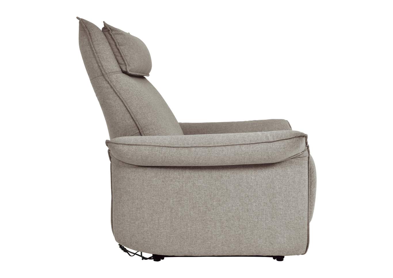 Taupe Power Reclining Chair with Power Headrest,Homelegance