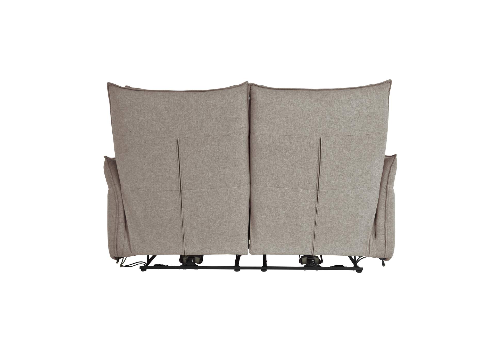 Taupe Power Double Reclining Love Seat with Power Headrests,Homelegance