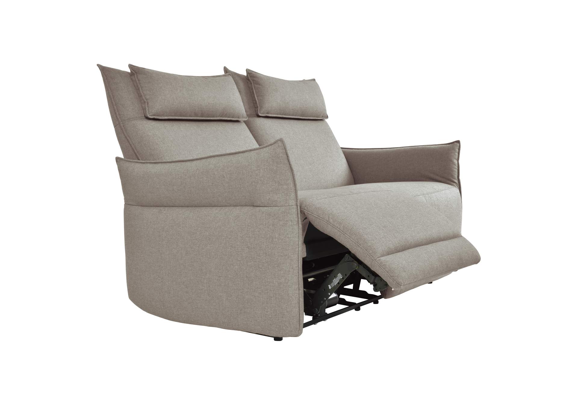 Taupe Power Double Reclining Love Seat with Power Headrests,Homelegance