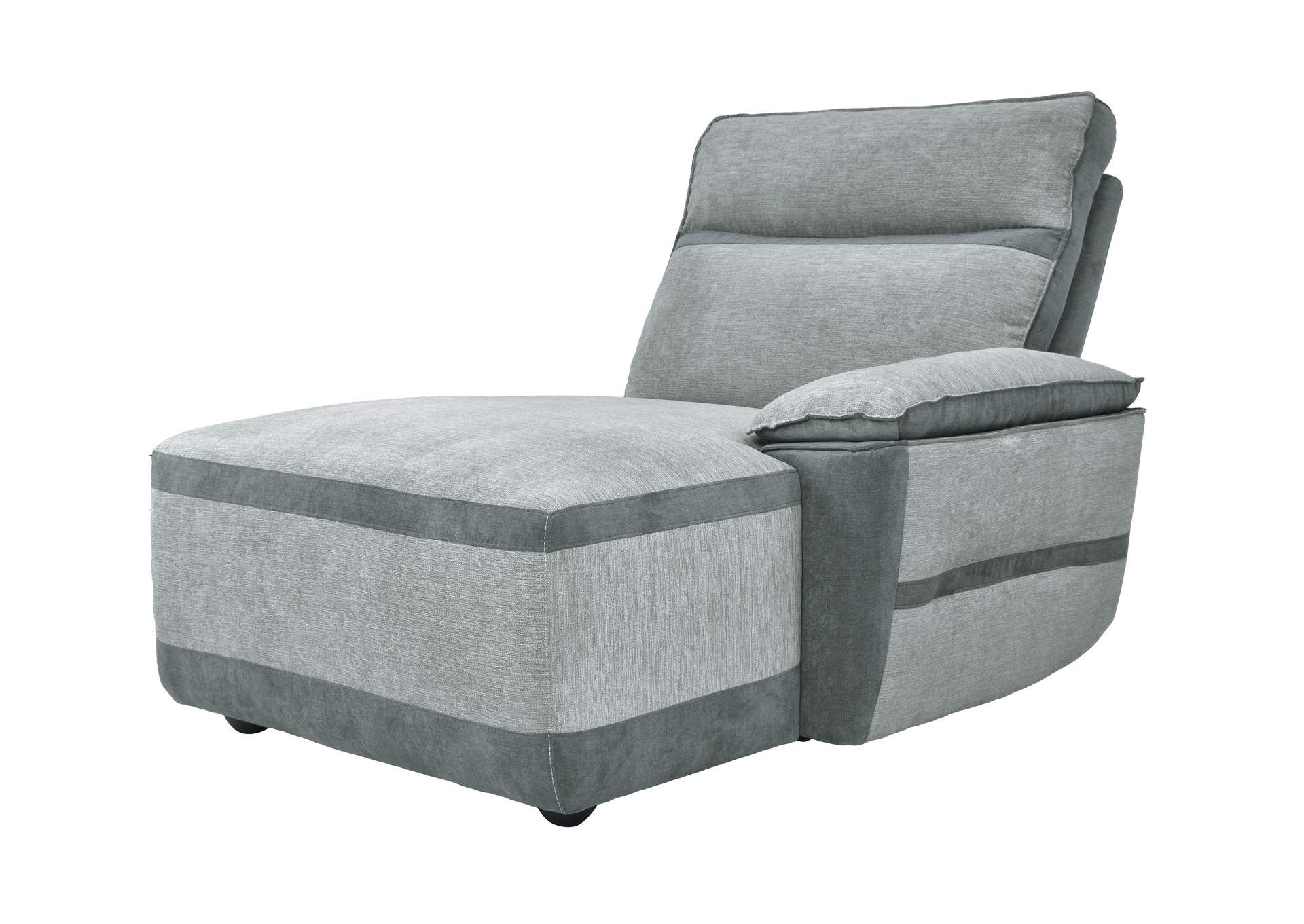 Gray 5-Piece Modular Power Reclining Sectional with Power Headrest and Right Chaise,Homelegance