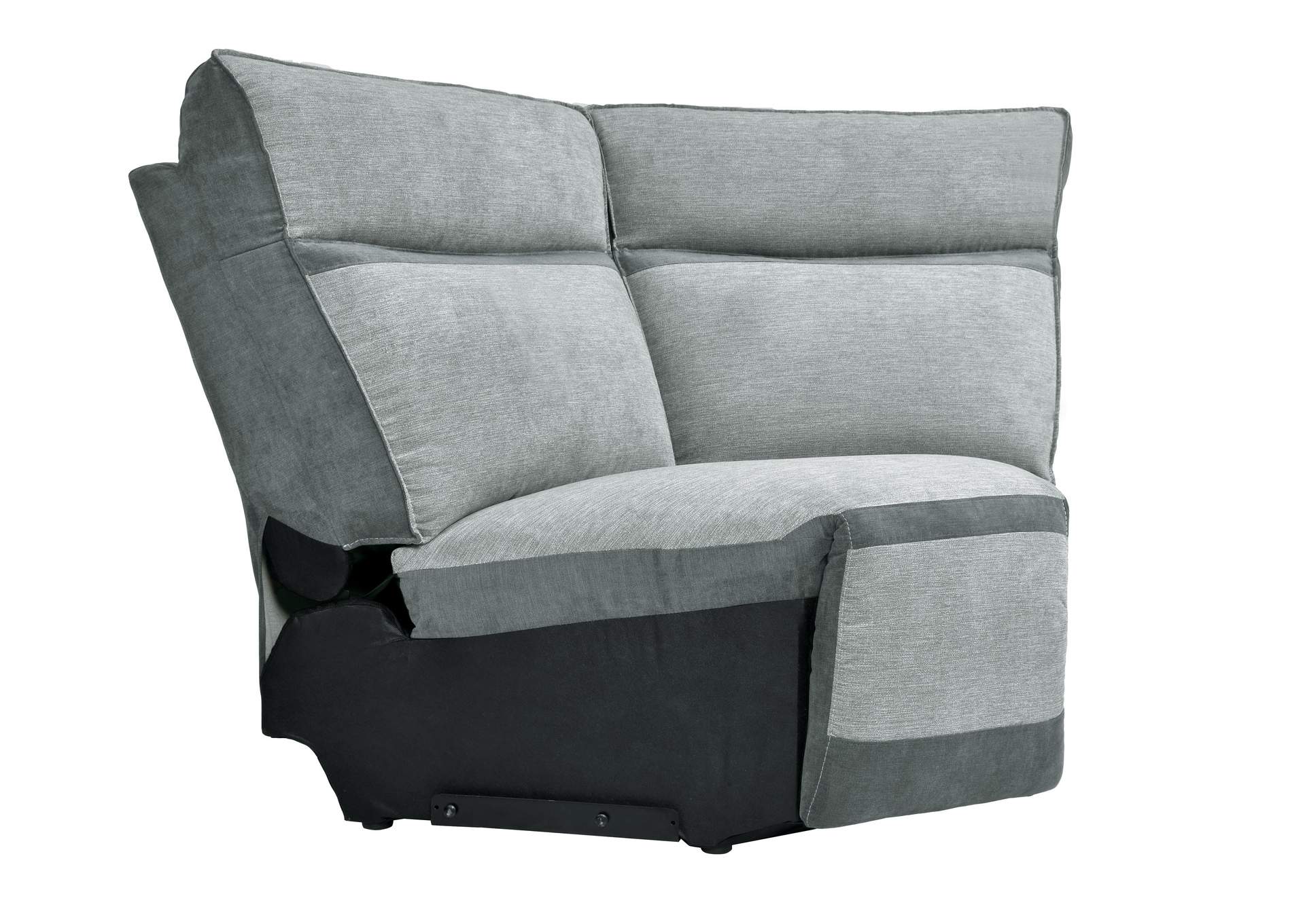 Gray 5-Piece Modular Power Reclining Sectional with Power Headrest and Right Chaise,Homelegance