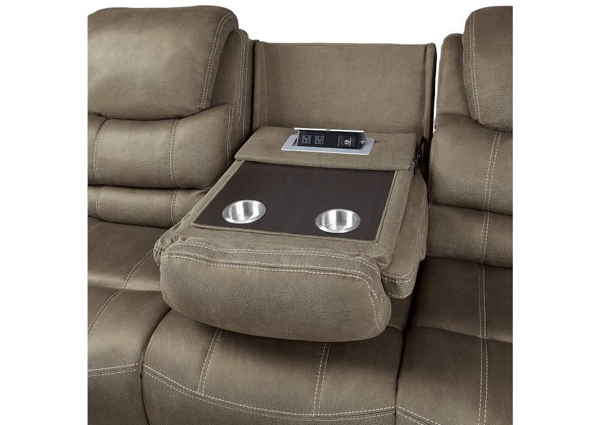 Shola 2 Piece Power Sofa Set,Homelegance