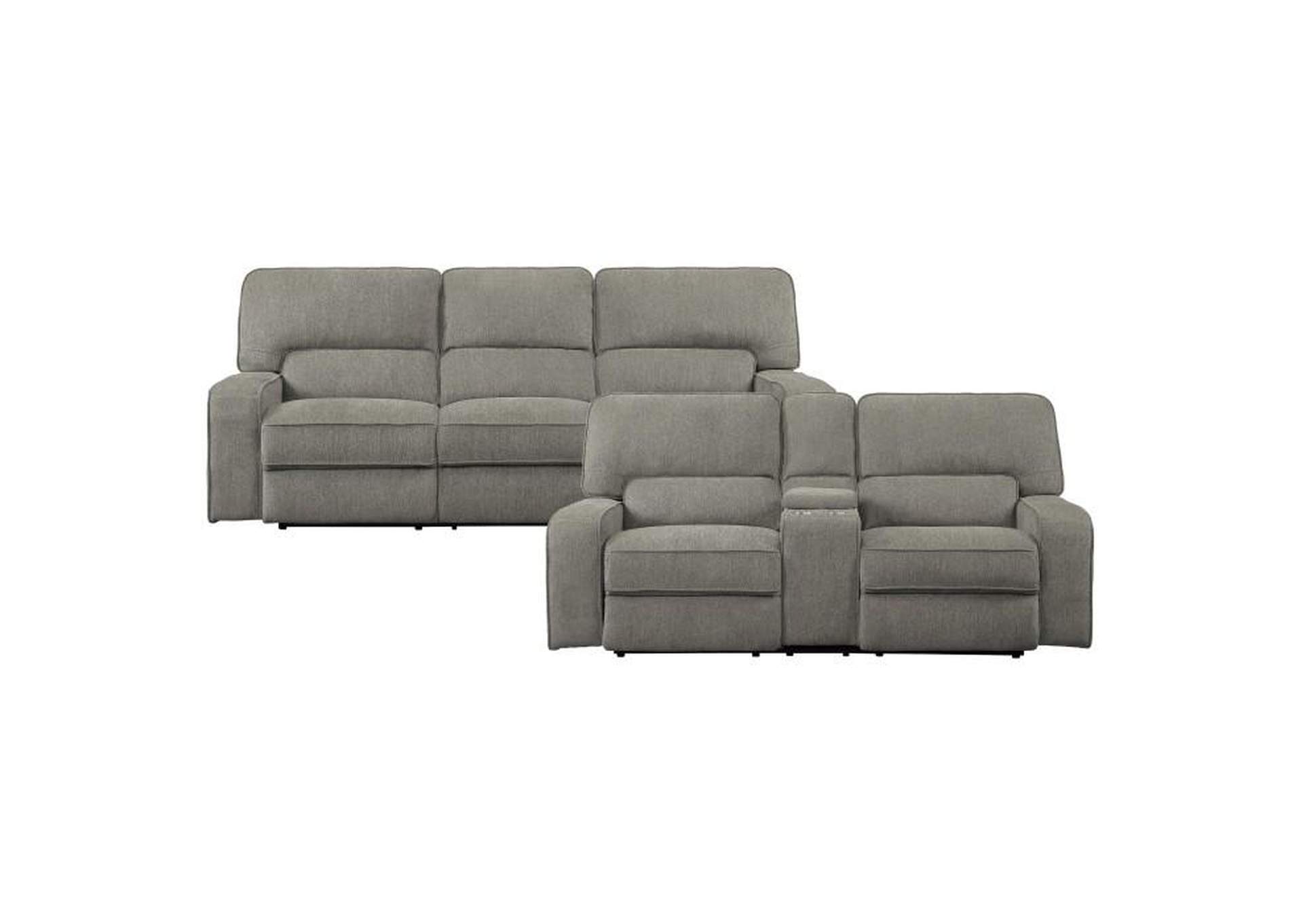 Borneo 2 Piece Power Sofa Set,Homelegance