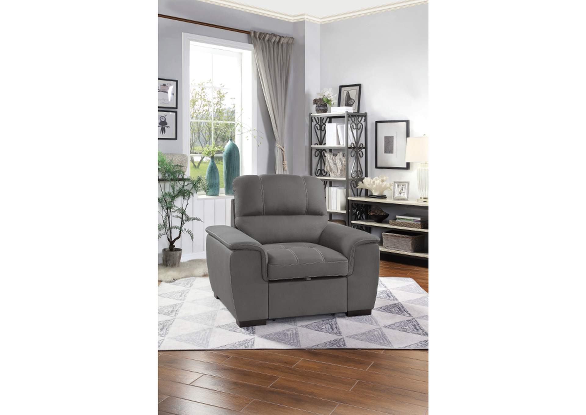 Andes Chair with Pull-out Ottoman,Homelegance