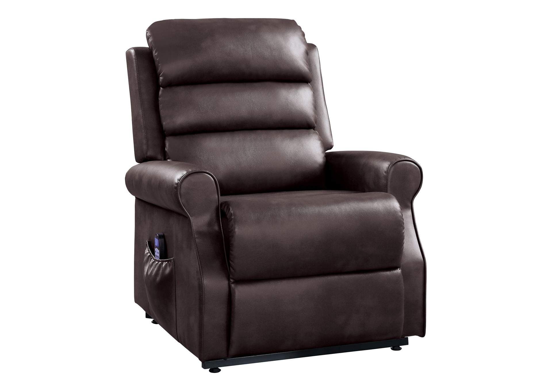 Brown Power Lift Chair with Massage and Heat,Homelegance