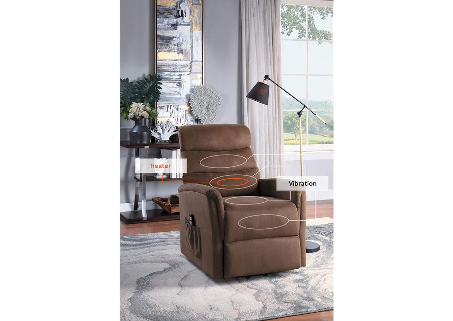 Miralina Power Lift Chair With Massage And Heat,Homelegance