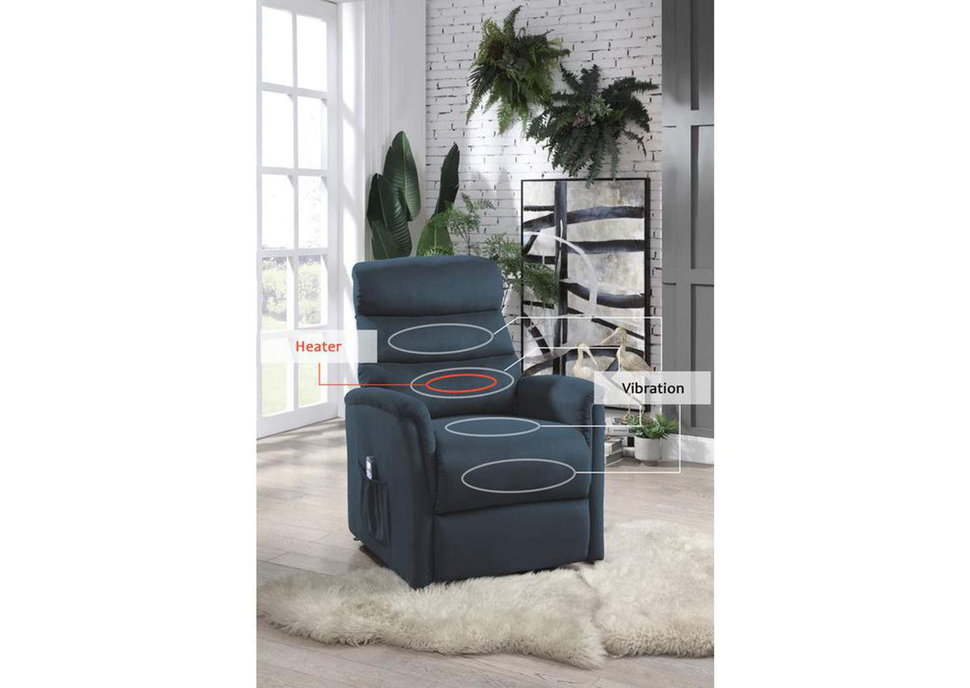 Miralina Power Lift Chair With Massage And Heat,Homelegance