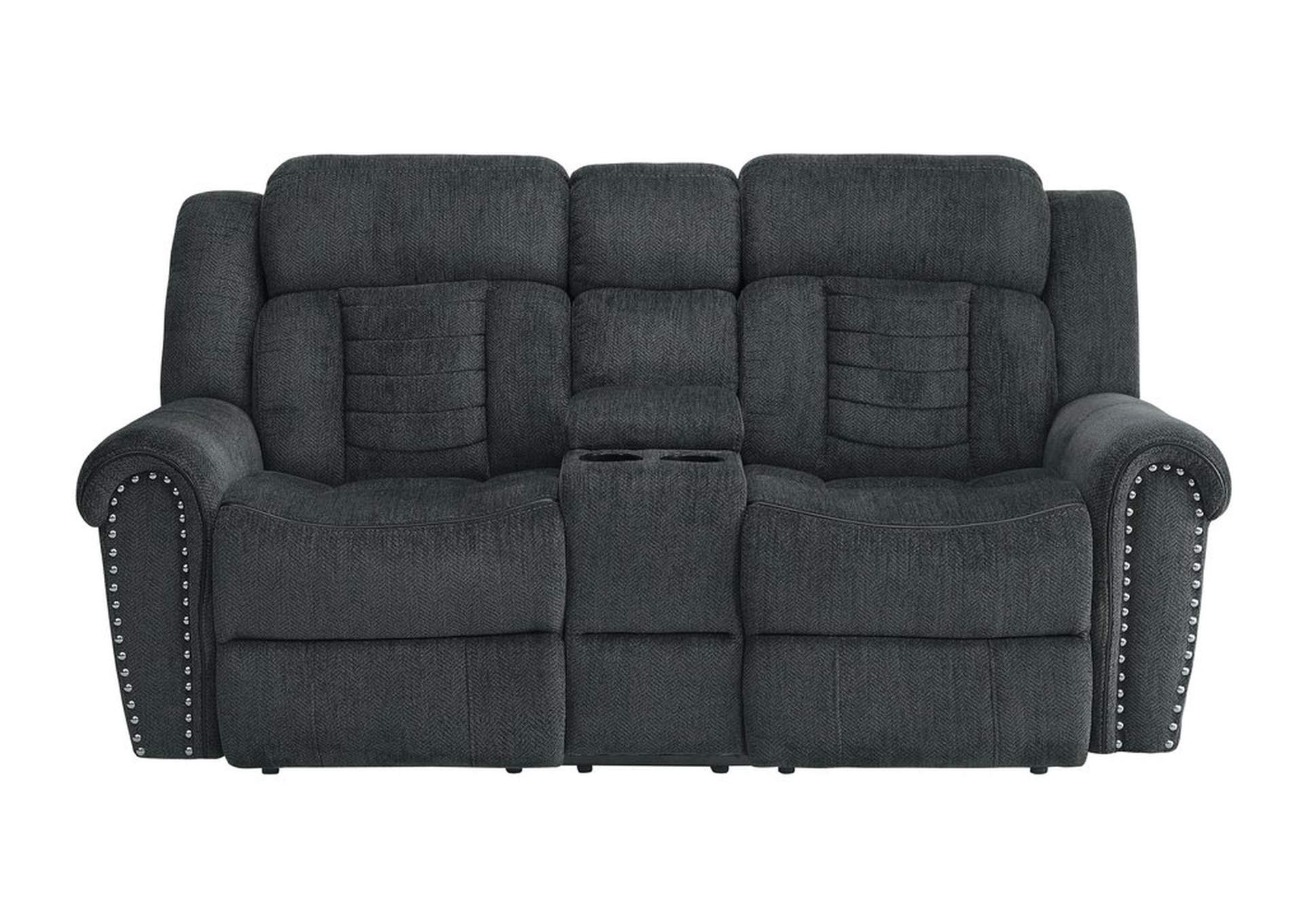 D. Rcln Love Seat W/ Console,Homelegance