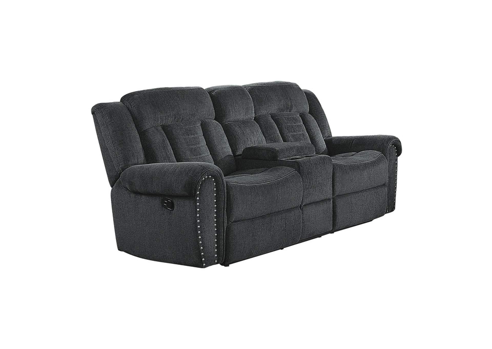Nutmeg Double Reclining Love Seat with Center Console,Homelegance