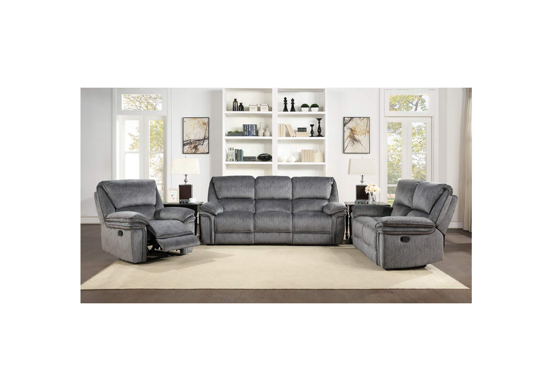 Muirfield Double Reclining Sofa,Homelegance