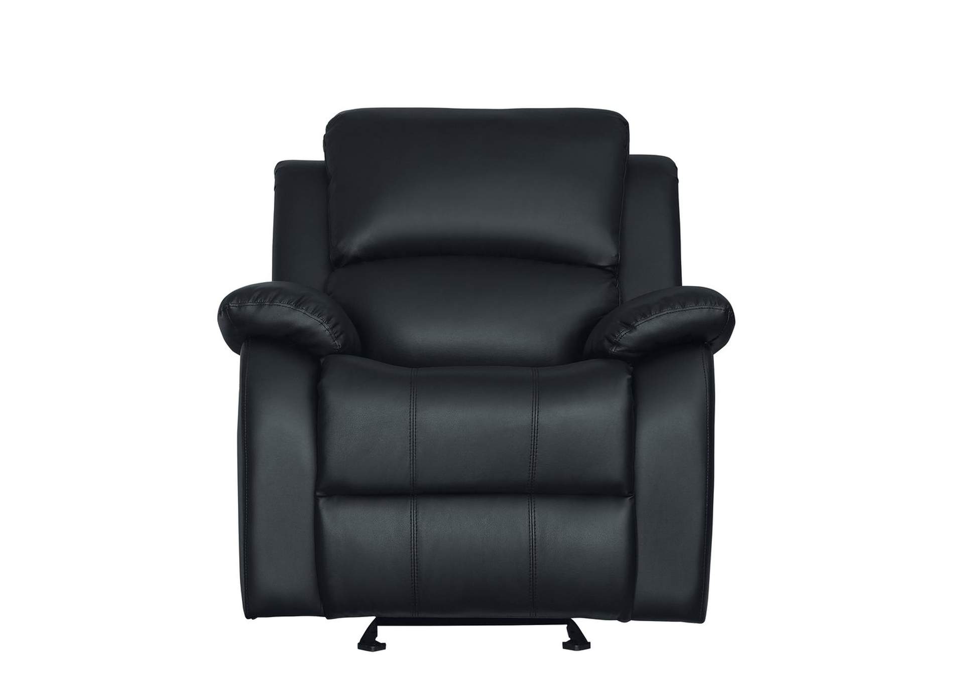Black Glider Reclining Chair, Black P/U,Homelegance