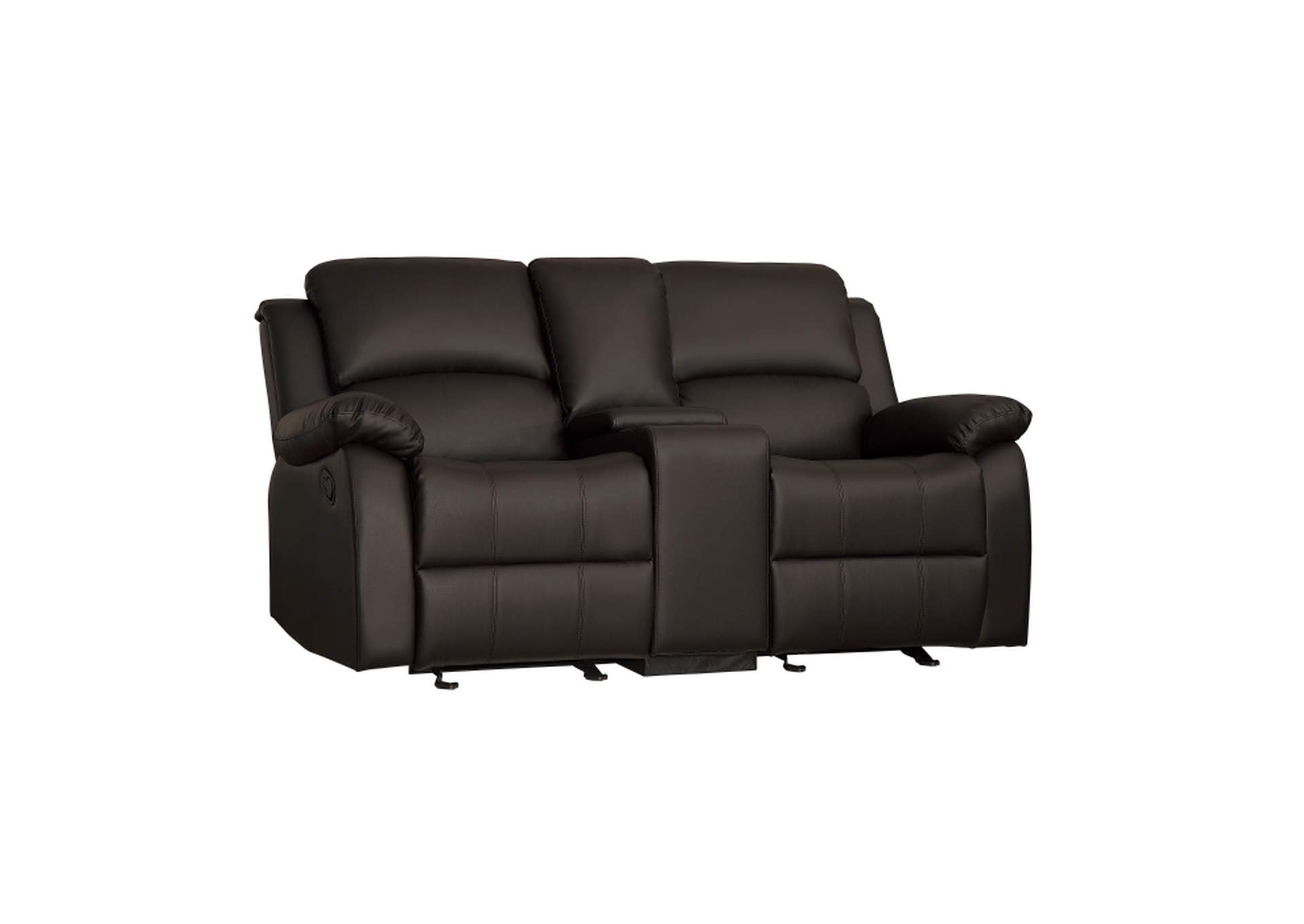 Clarkdale Double Glider Reclining Love Seat with Center Console,Homelegance