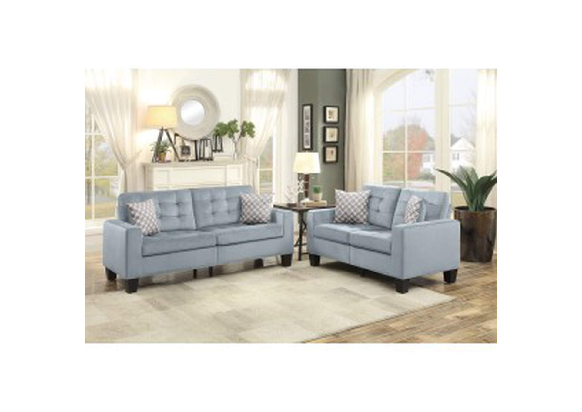 2 Piece Set: Sofa, Love,Homelegance