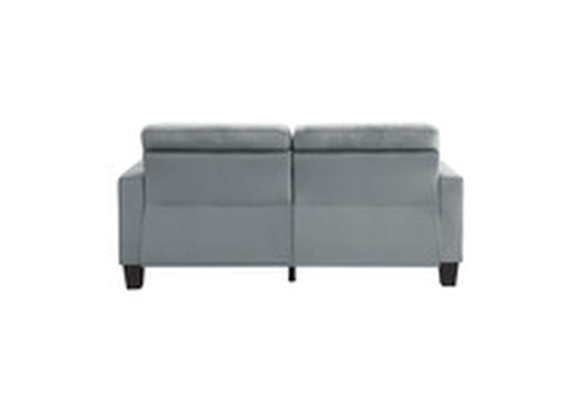 Gray Sofa, 2 Pillows, Gray, 100% Polyester,Homelegance