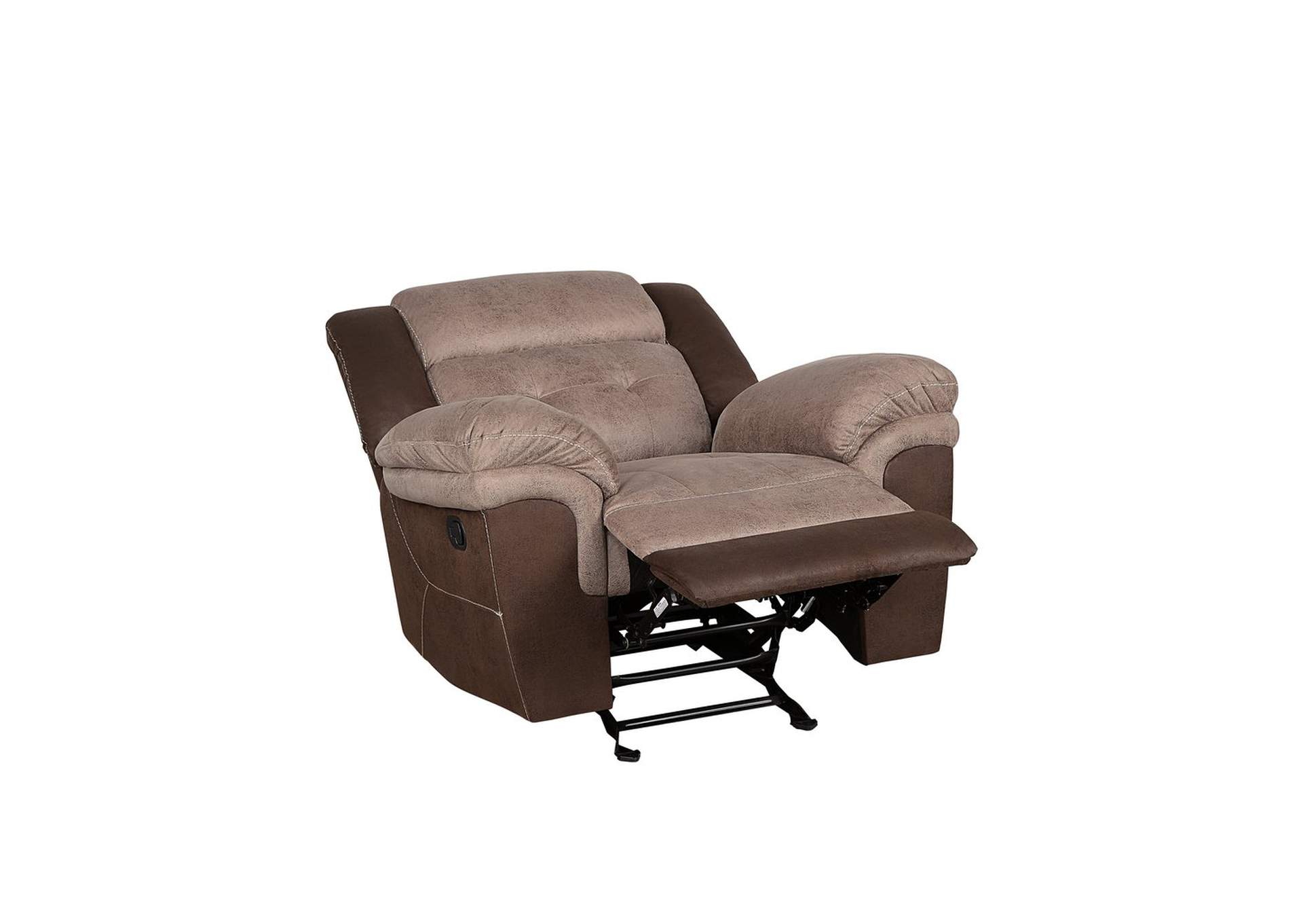 Glider Reclining Chair,Polished Microfib,Homelegance