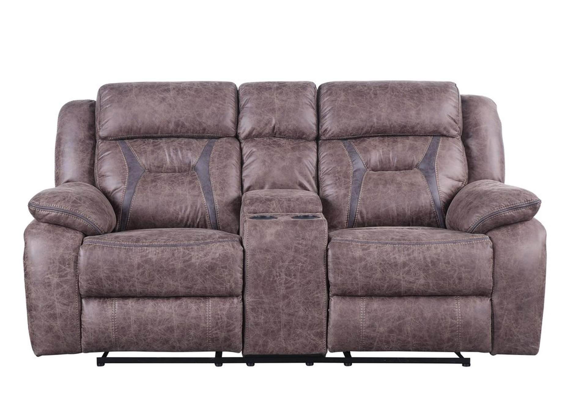 Double Reclining Love Seat W/Console,,Homelegance
