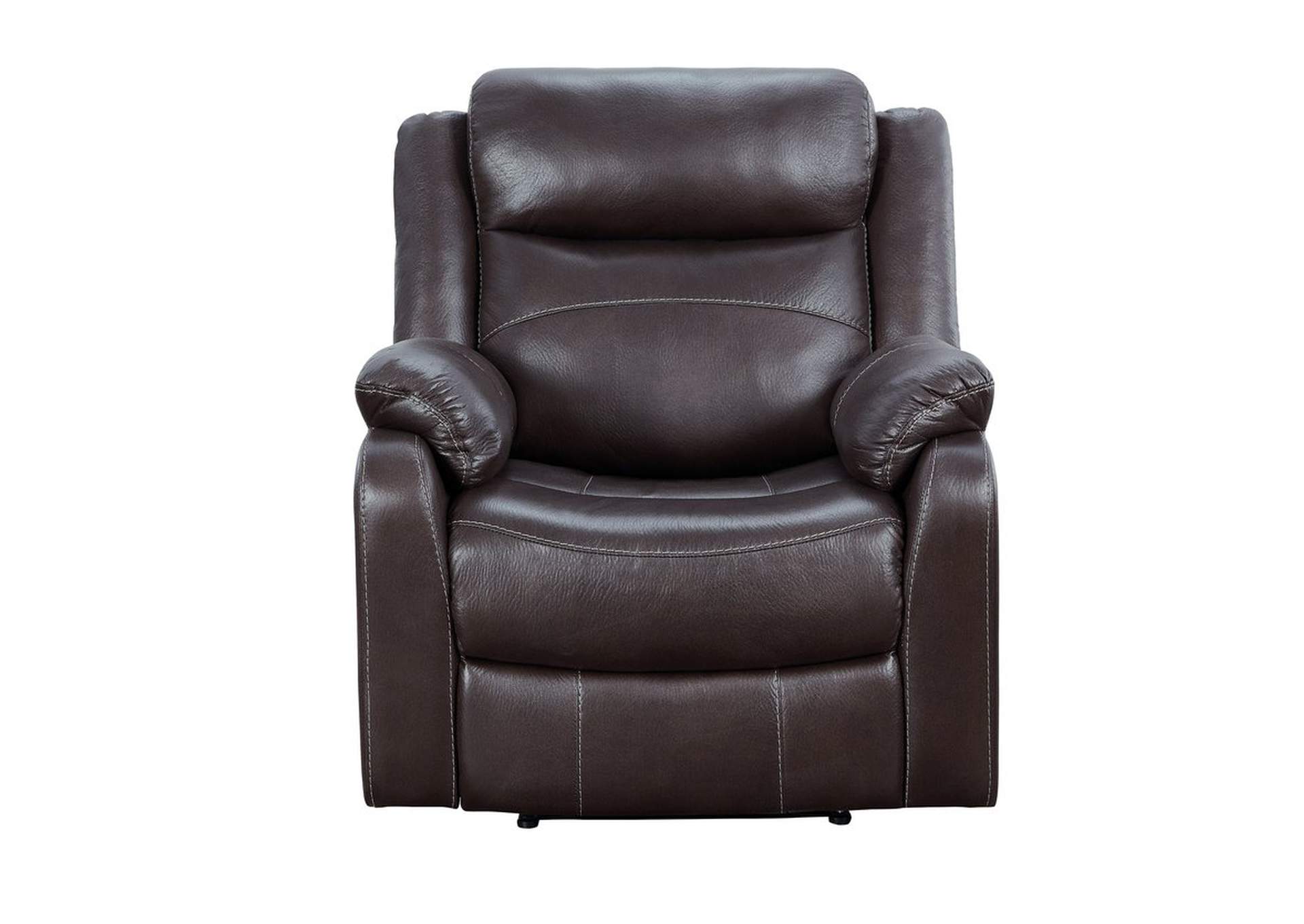 Lay Flat Reclining Chair, Dark Brown,Homelegance