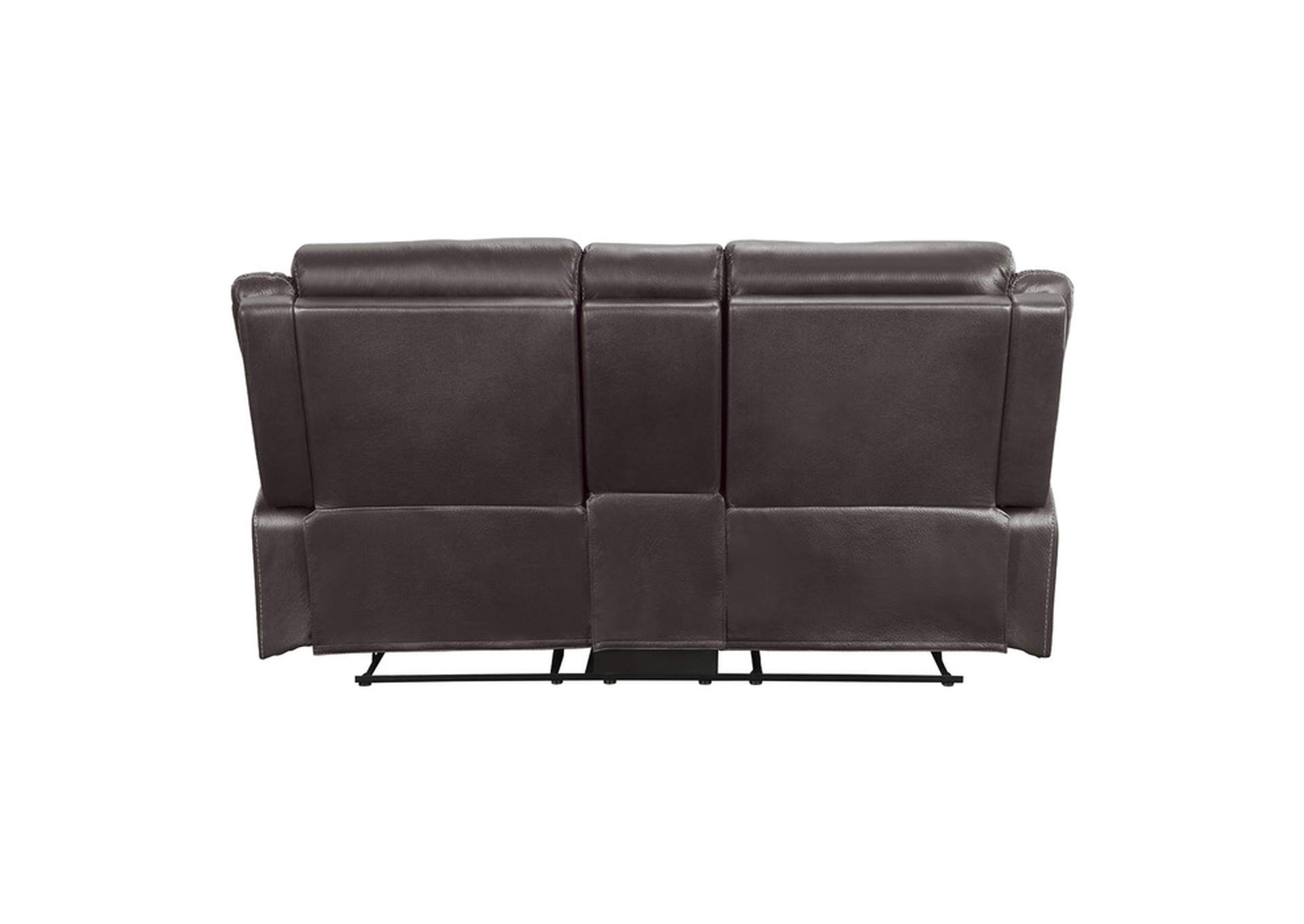 Yerba Double Lay Flat Reclining Love Seat with Center Console,Homelegance