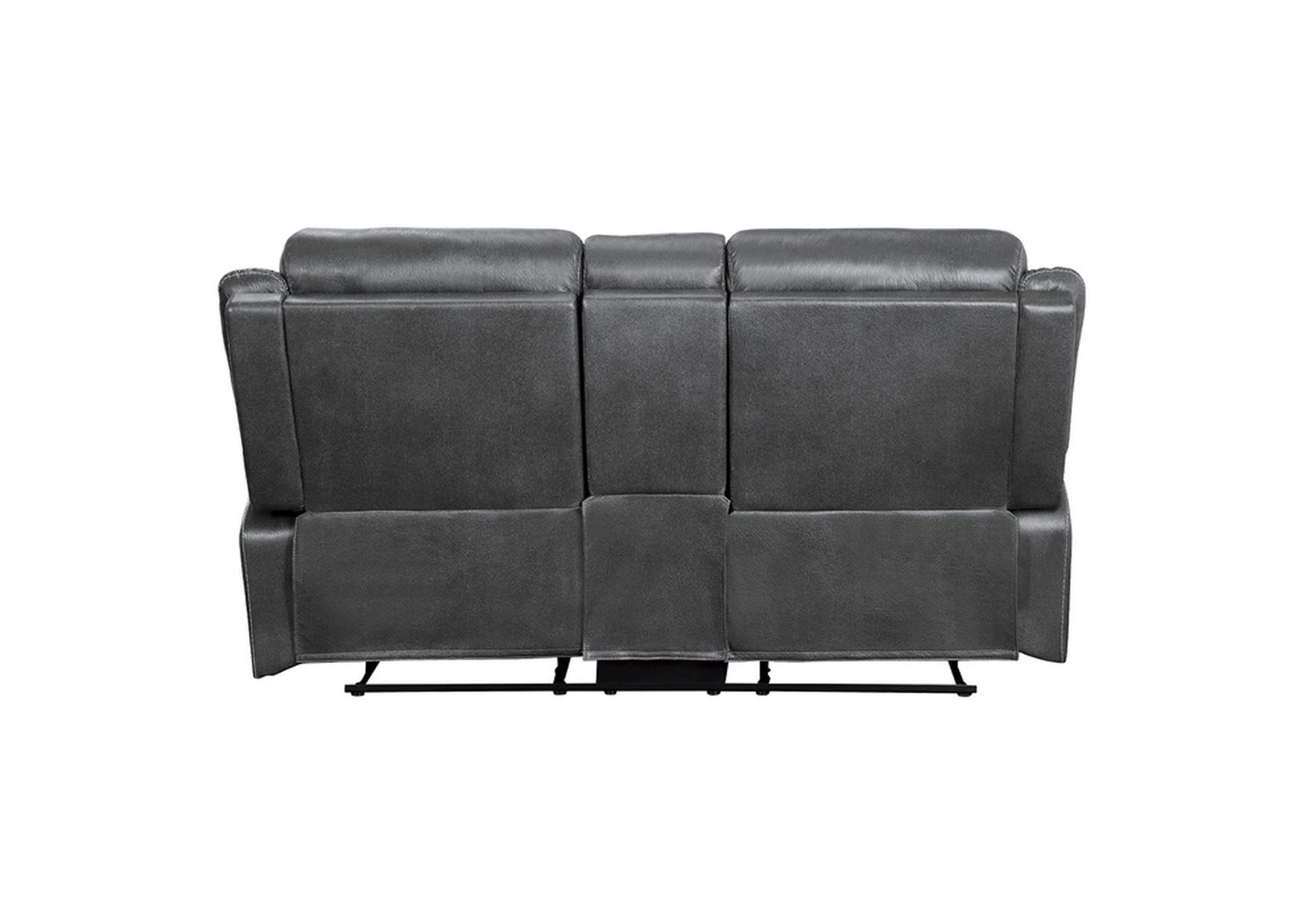 Yerba Double Lay Flat Reclining Love Seat with Center Console,Homelegance