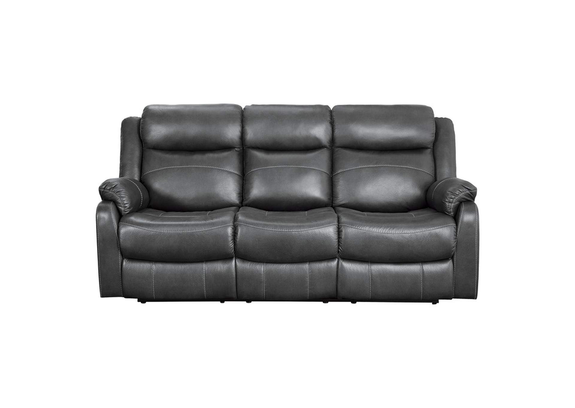 Yerba Double Lay Flat Reclining Sofa with Center Drop-Down Cup Holders,Homelegance