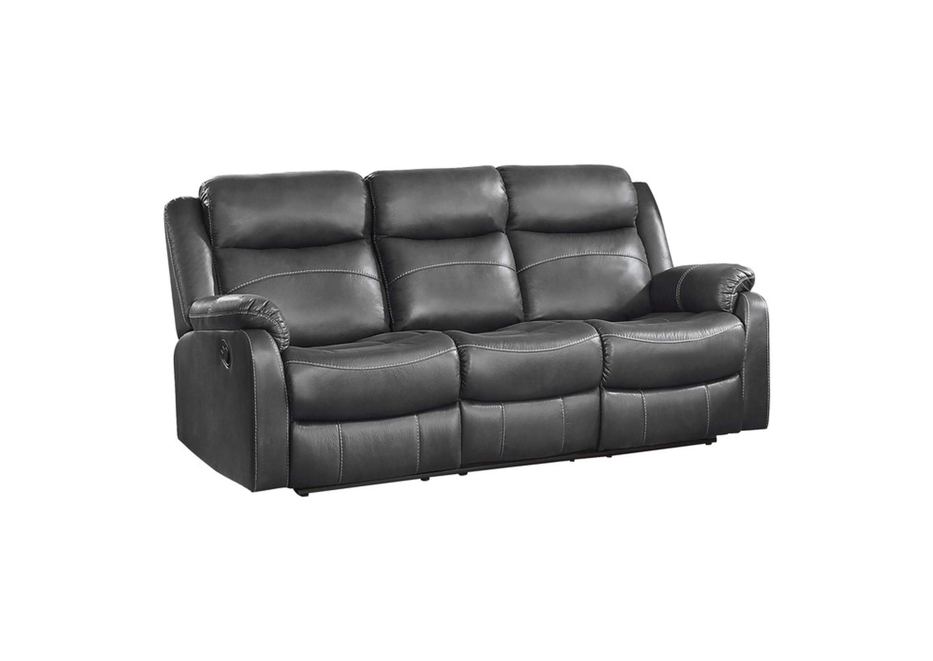 Yerba Double Lay Flat Reclining Sofa with Center Drop-Down Cup Holders,Homelegance
