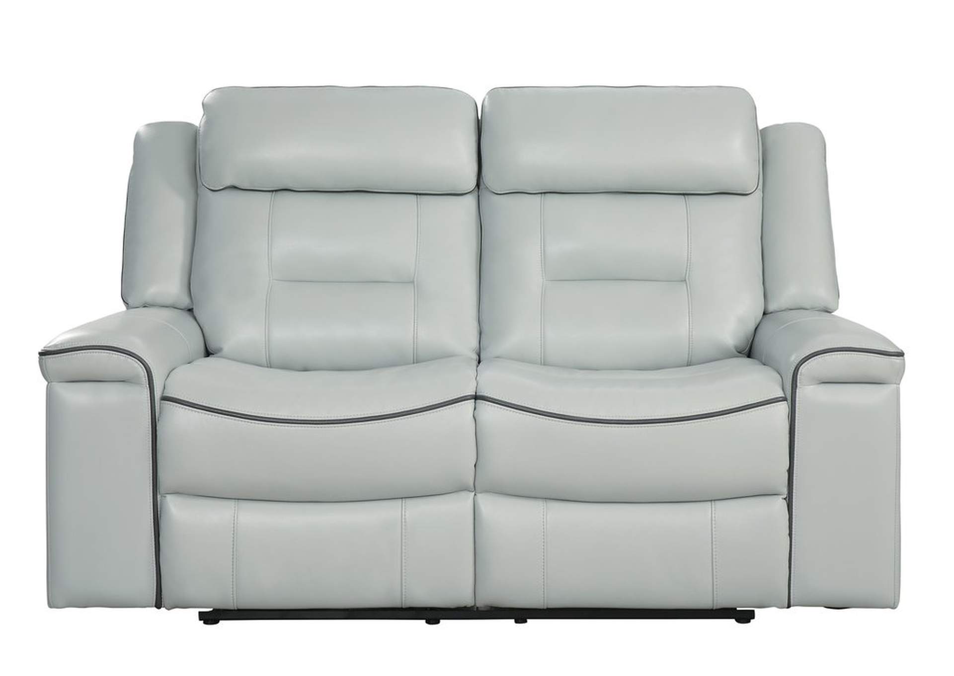 Gray Double Lay Flat Reclining Love Seat,,Homelegance