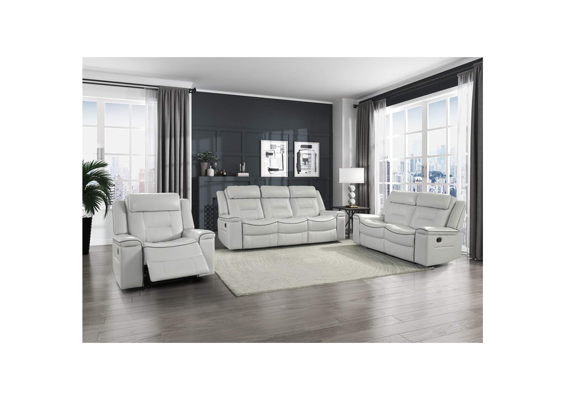 Darwan Double Lay Flat Reclining Sofa,Homelegance