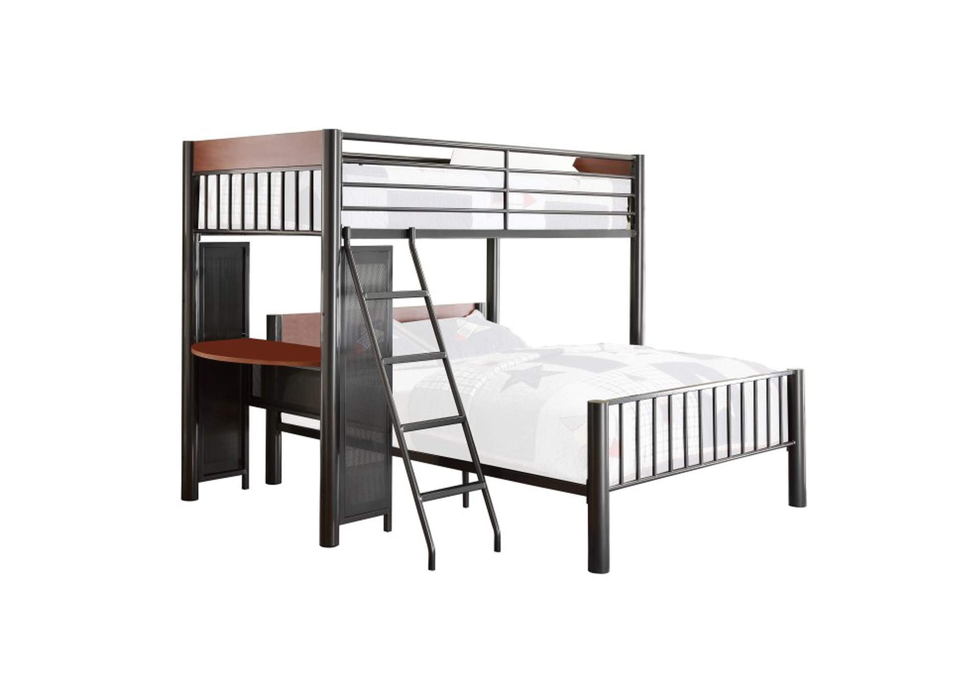 Division Twin/Full Loft Bed,Homelegance