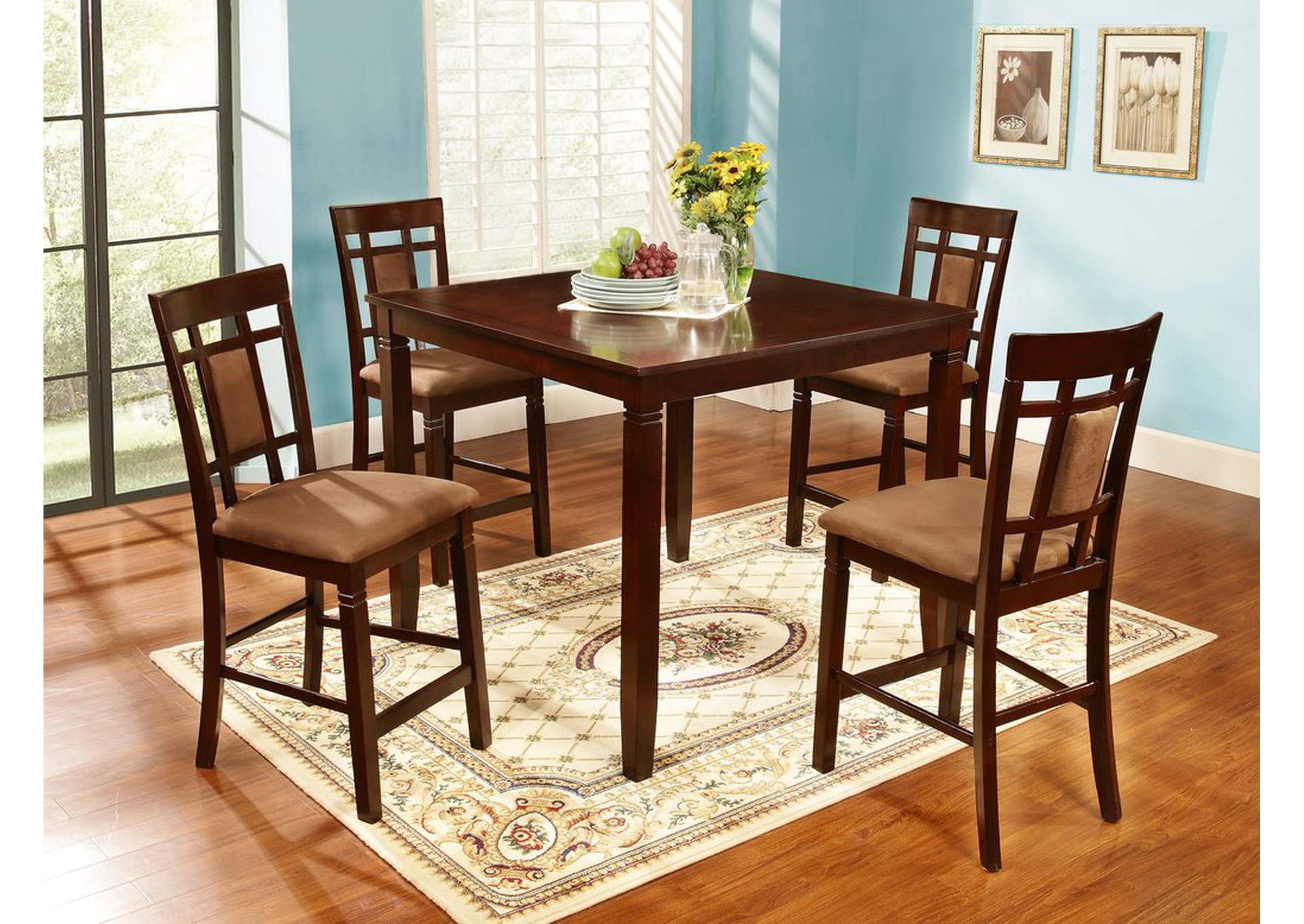 5 Piece Counter Height Dining Set,Homelegance