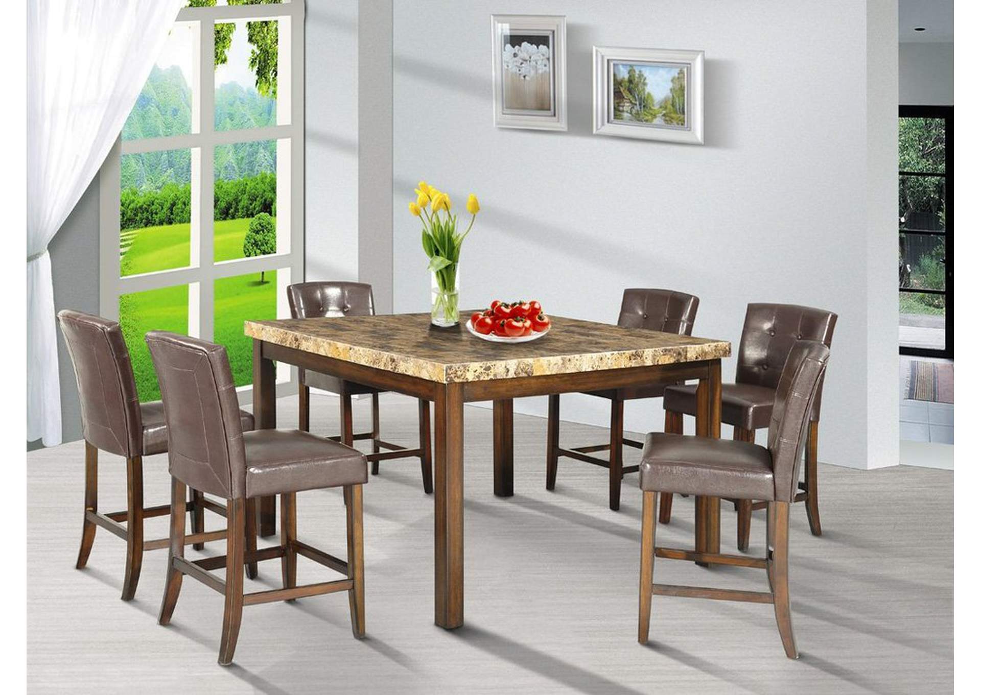 Black Counter Height Chair Black,Homelegance