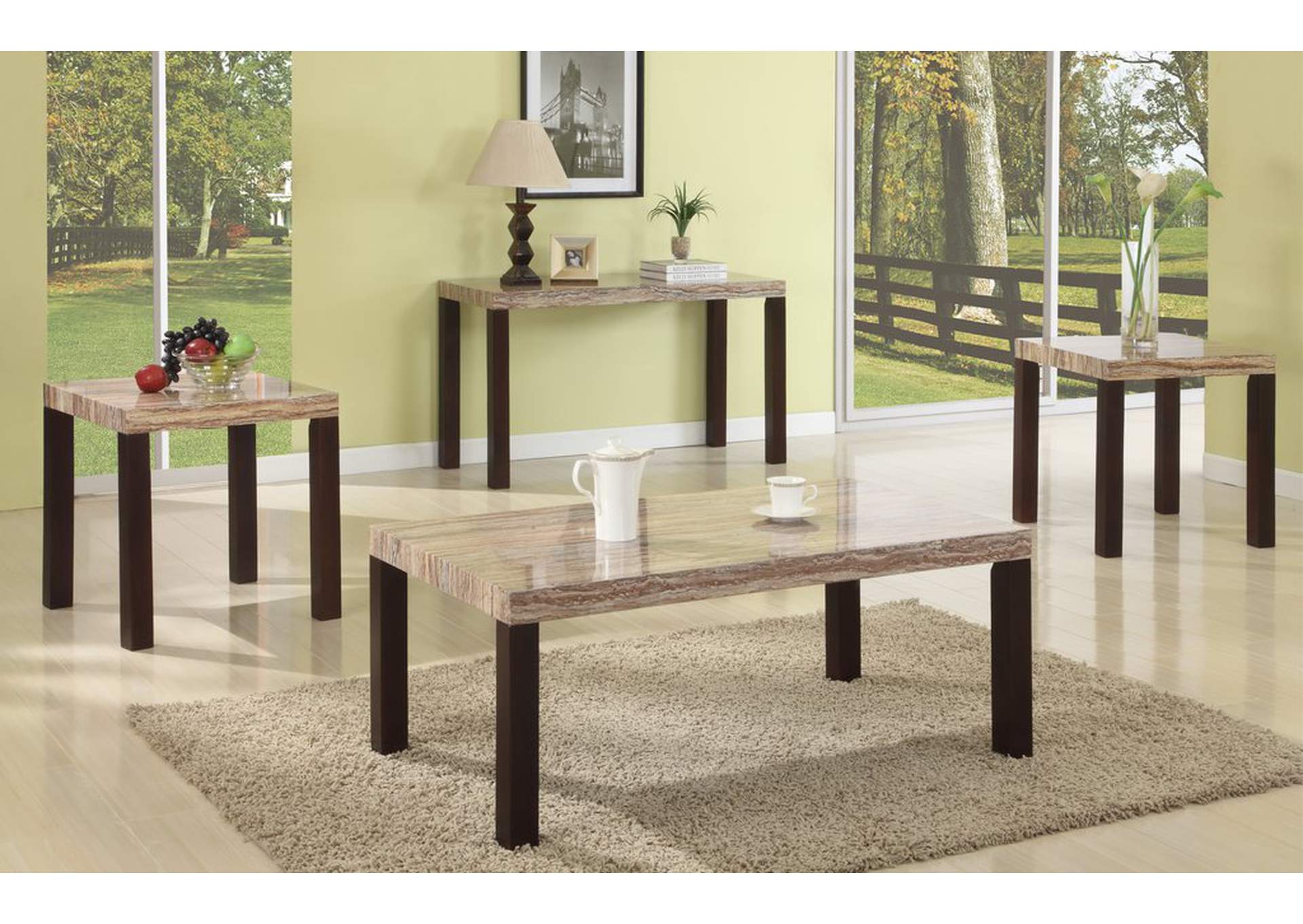 3 Pack Coffee Table Set,Homelegance