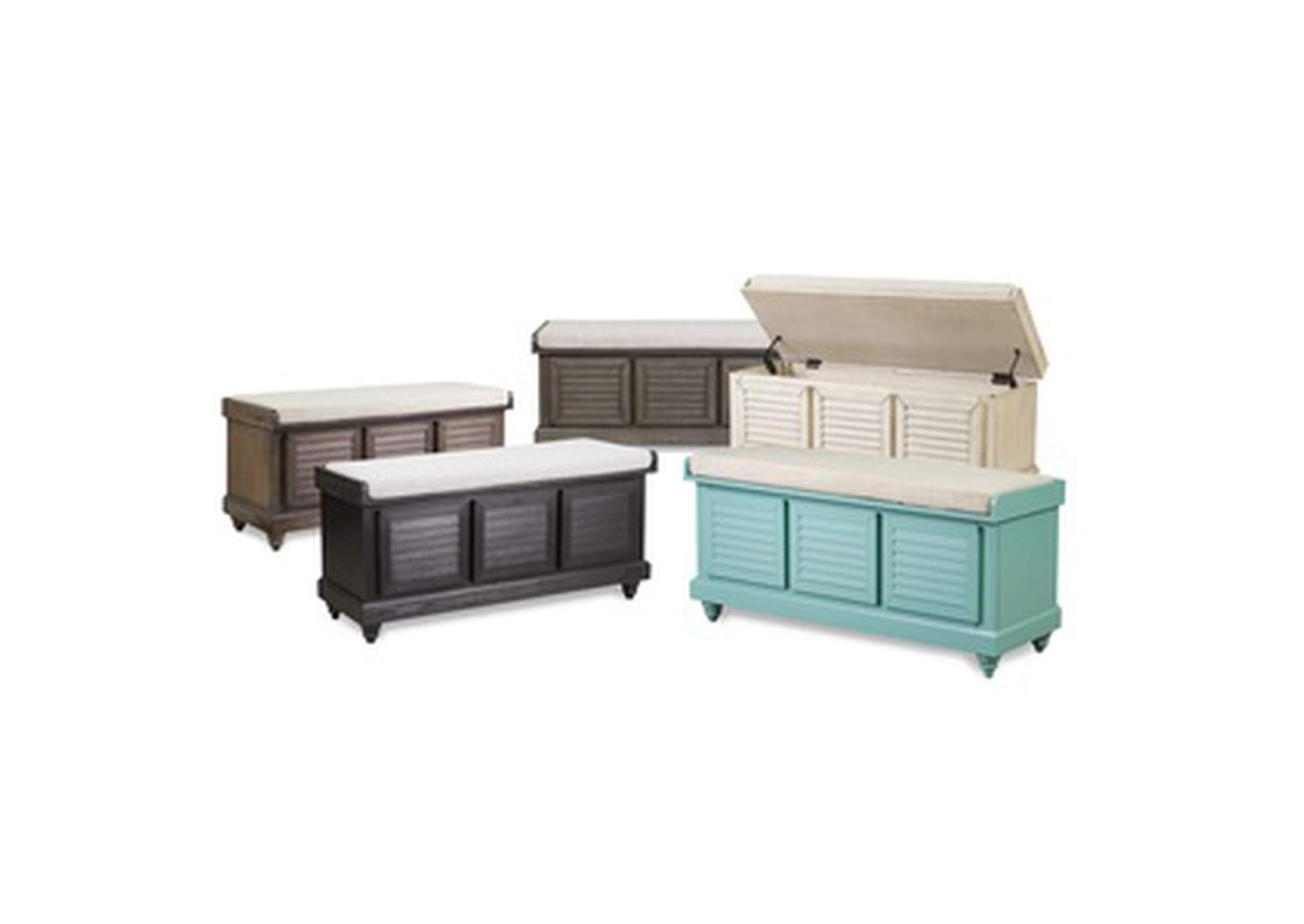 Gry Wd+Grey Cushion Strage Bench W/Lift Top,3A,Homelegance